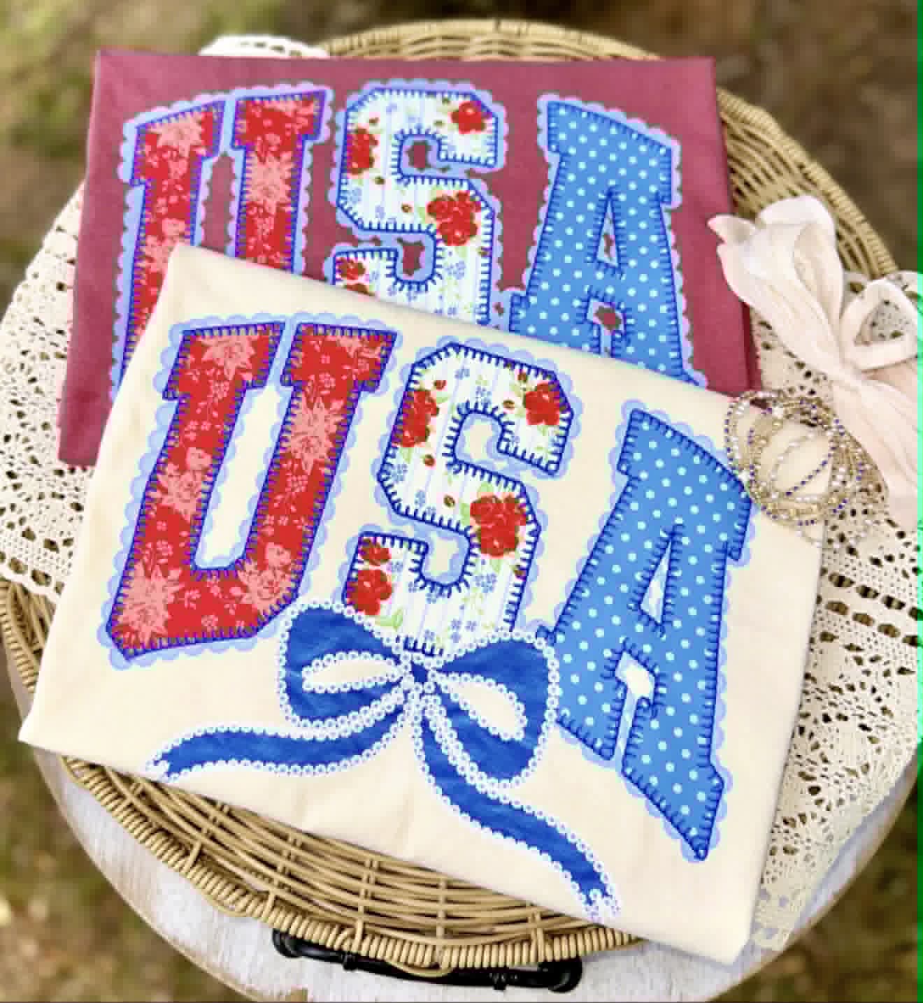 Patchwork USA Tee