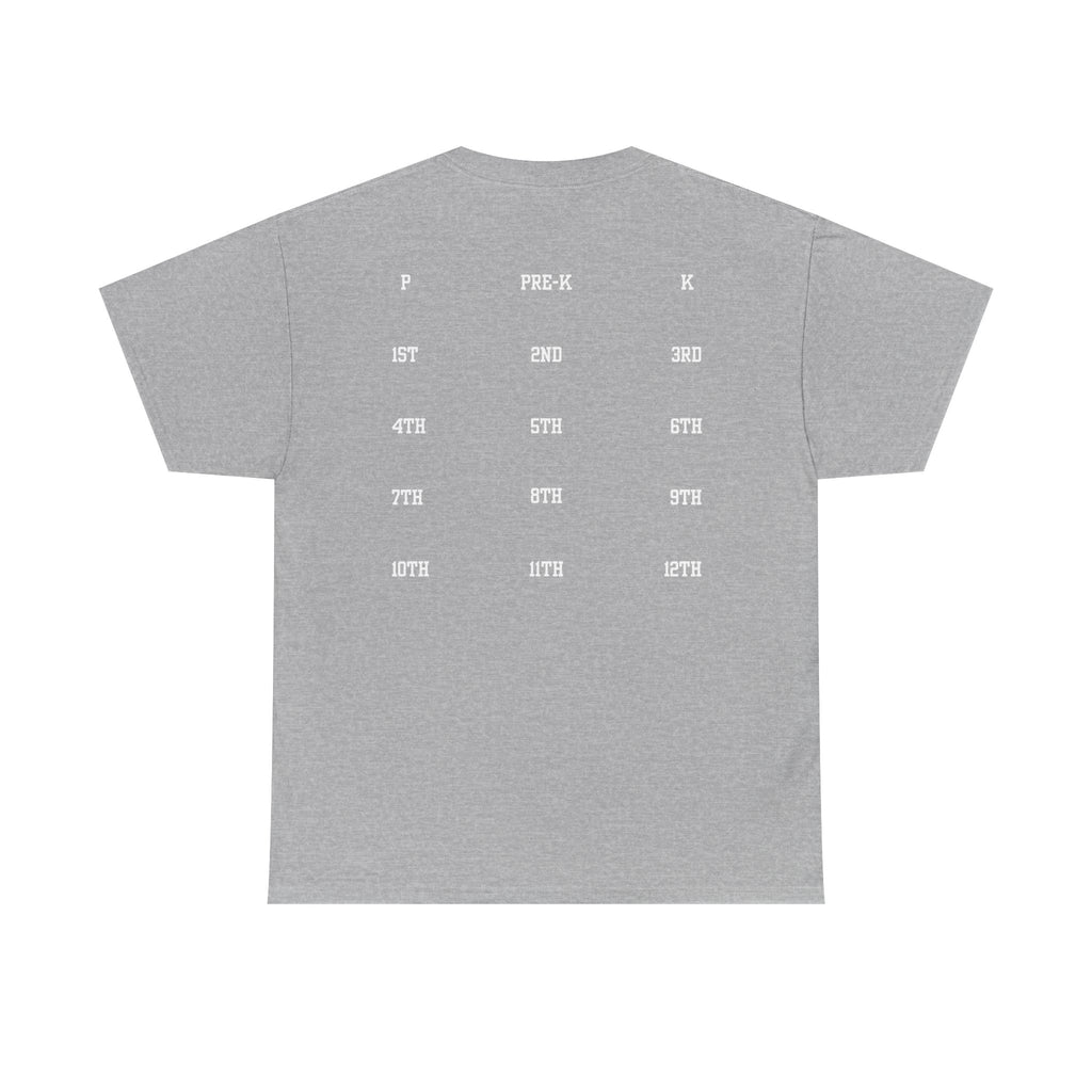 Class of 2039 Tee — Graduation Milestone Shirt (Includes Grade Progression Back)