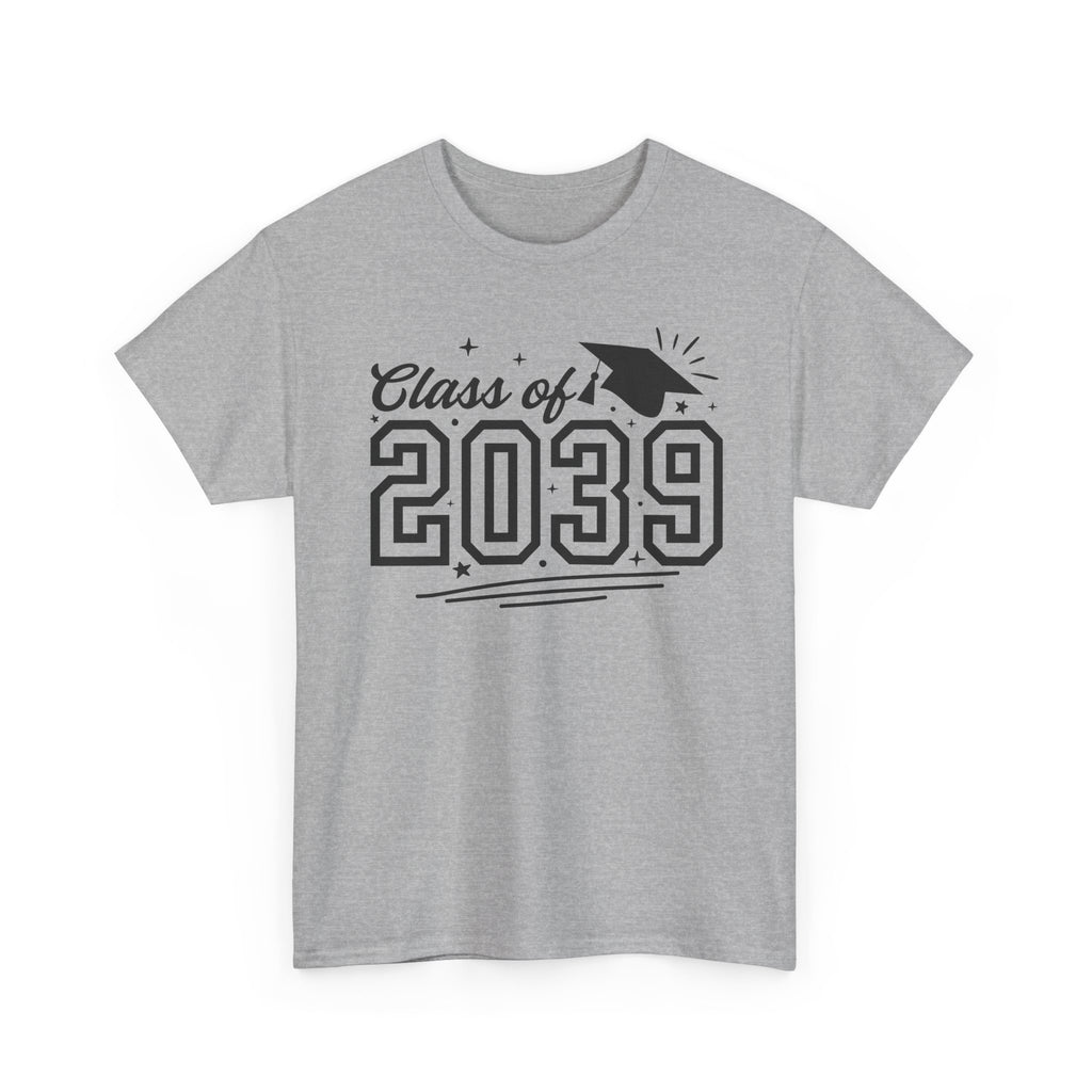 Class of 2039 T-Shirt — Kids Graduation Tee with Cap Graphic