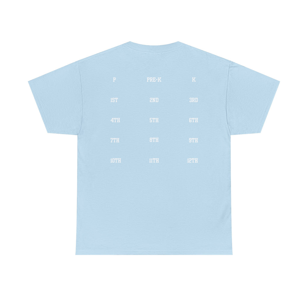 Class of 2039 Tee — Graduation Milestone Shirt (Includes Grade Progression Back)