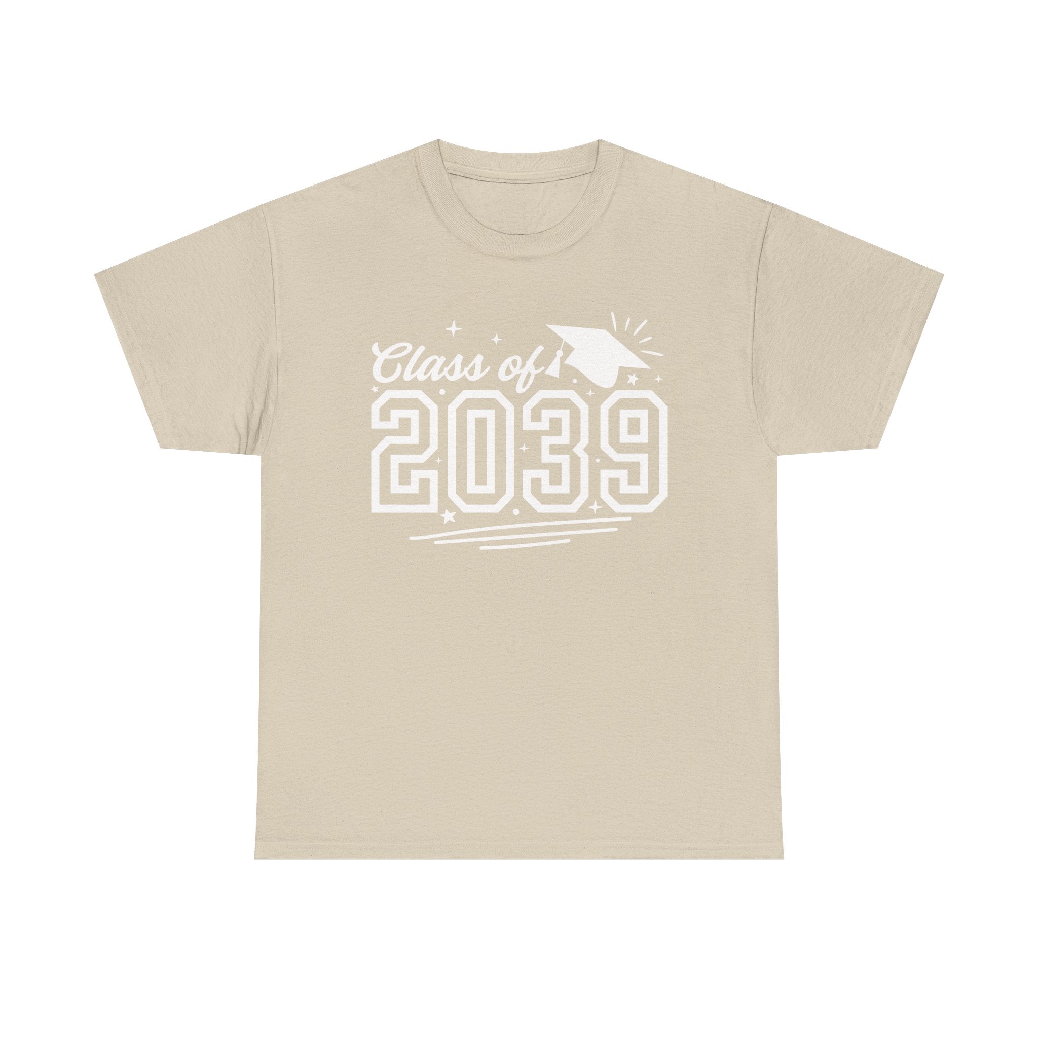 Class of 2039 Tee — Graduation Milestone Shirt (Includes Grade Progression Back)
