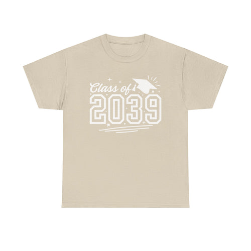 Class of 2039 Tee — Graduation Milestone Shirt (Includes Grade Progression Back)