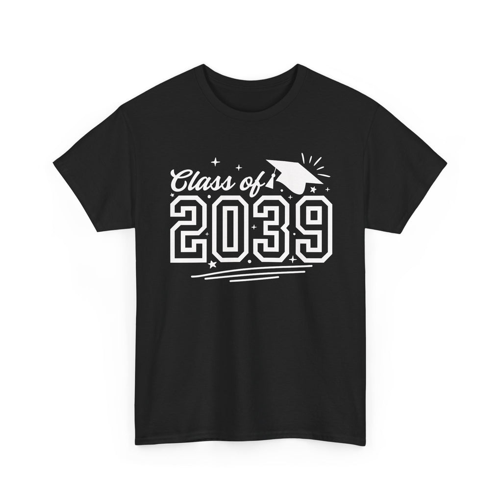 Class of 2039 Tee — Graduation Milestone Shirt (Includes Grade Progression Back)
