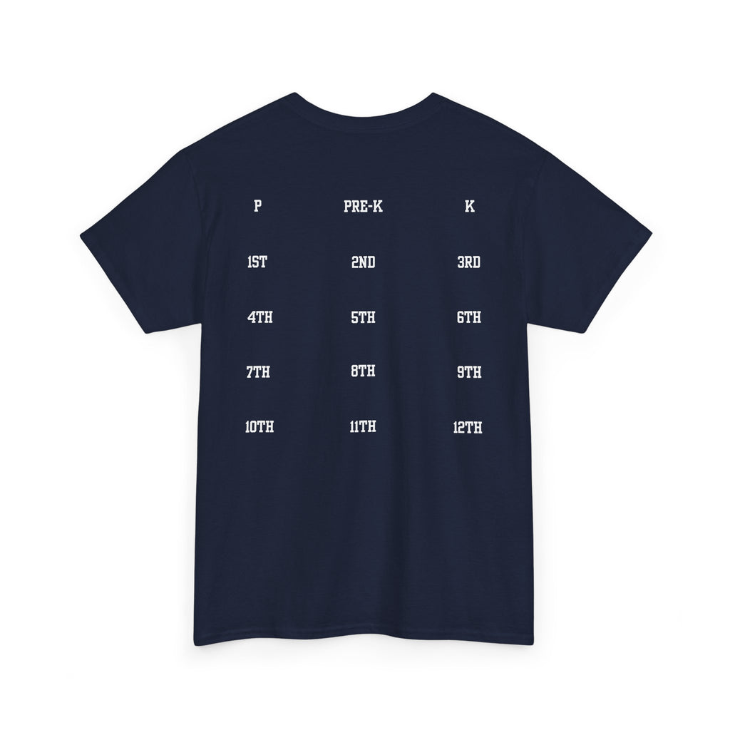Class of 2039 Tee — Graduation Milestone Shirt (Includes Grade Progression Back)