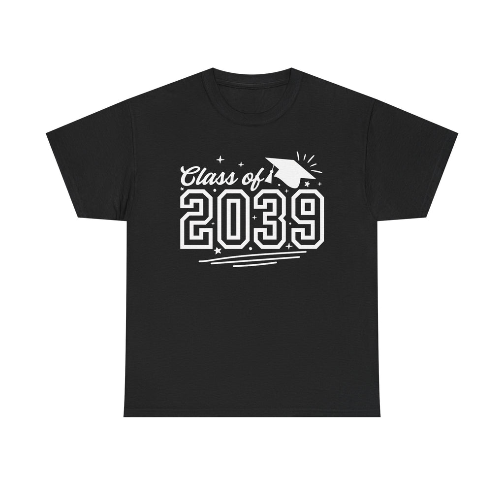 Class of 2039 Tee — Graduation Milestone Shirt (Includes Grade Progression Back)