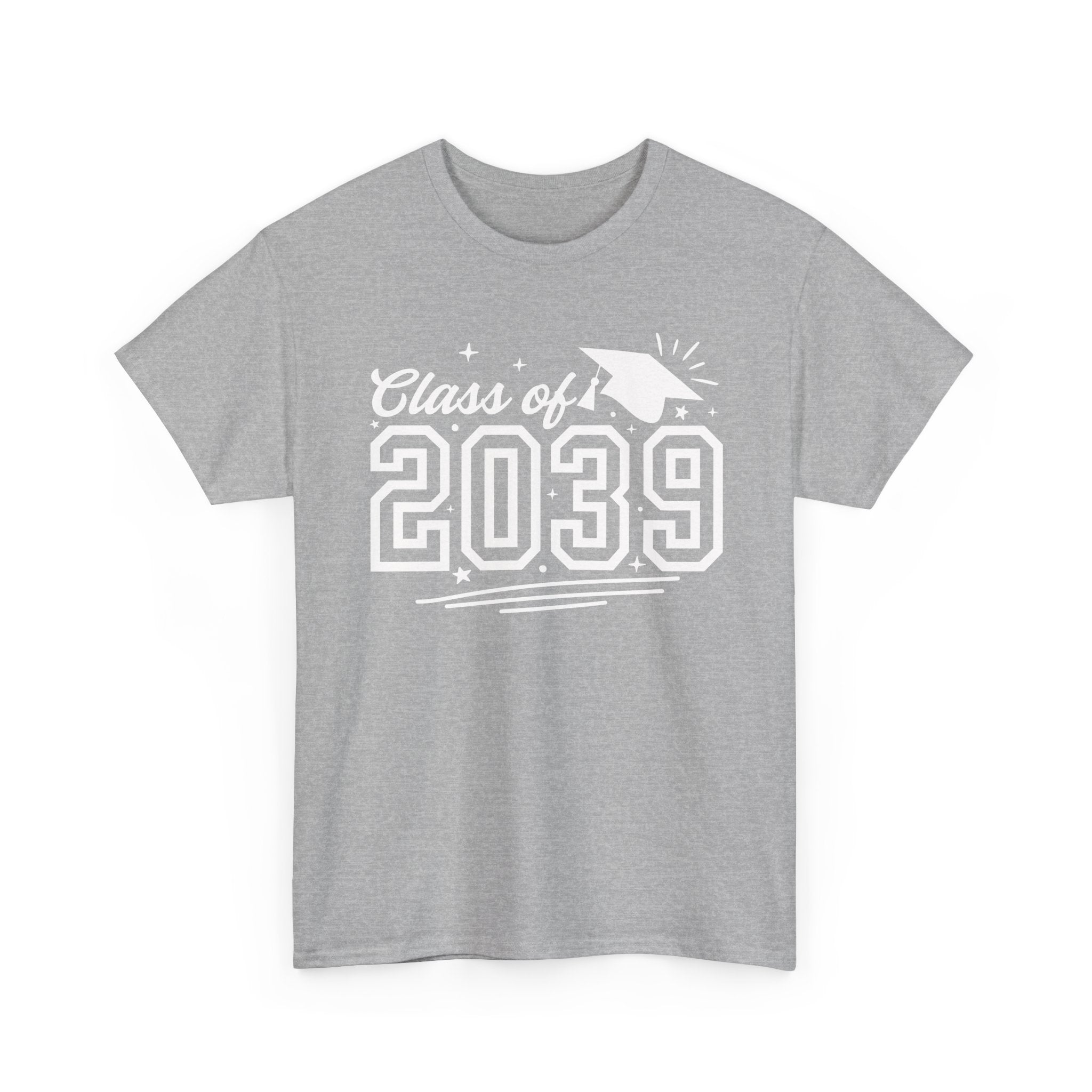 Class of 2039 Tee — Graduation Milestone Shirt (Includes Grade Progression Back)