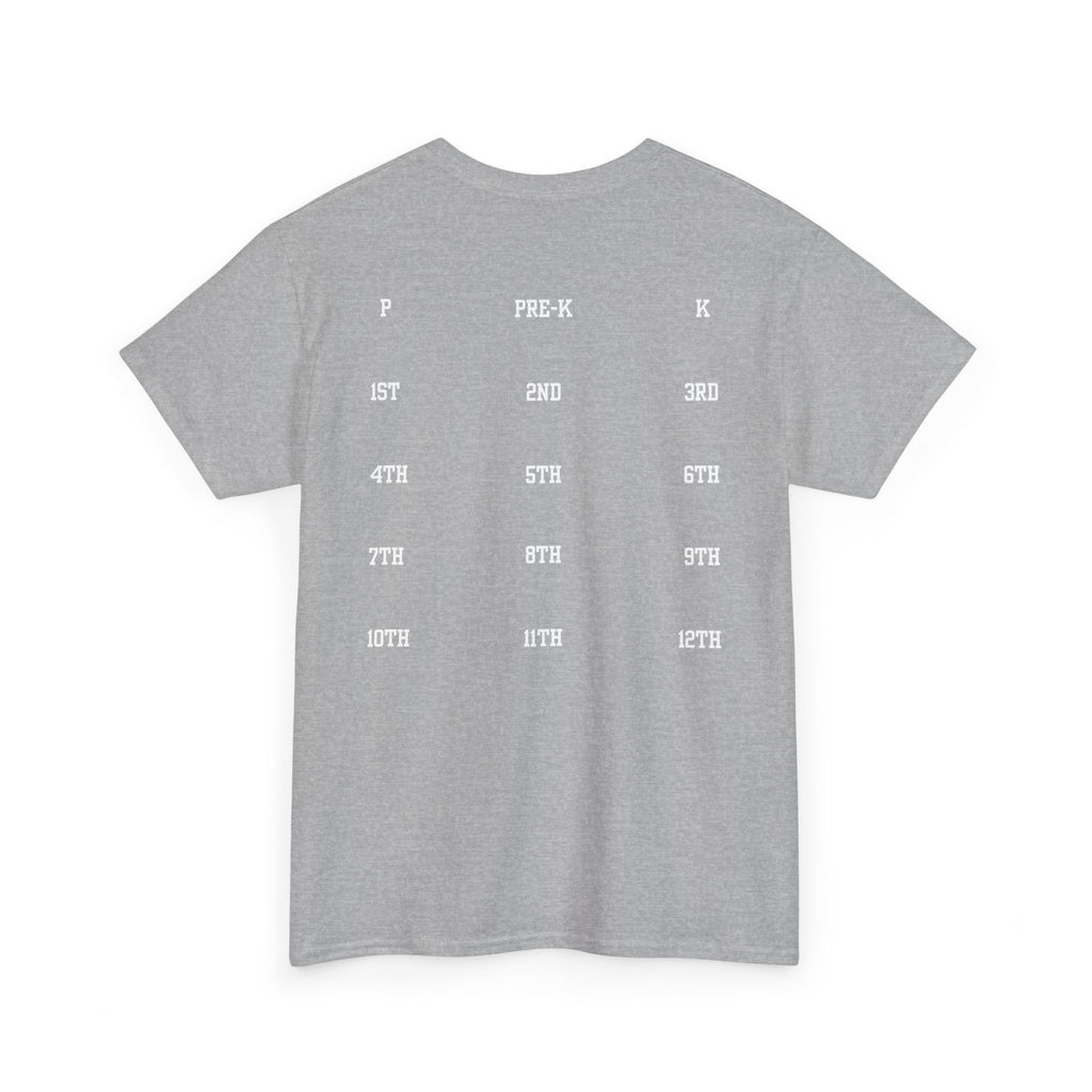 Class of 2039 Tee — Graduation Milestone Shirt (Includes Grade Progression Back)