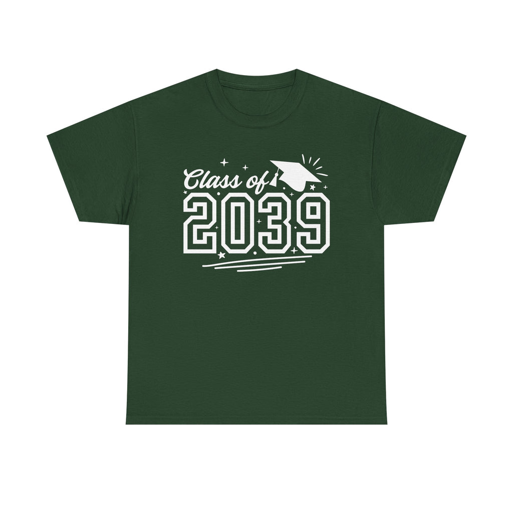 Class of 2039 Tee — Graduation Milestone Shirt (Includes Grade Progression Back)