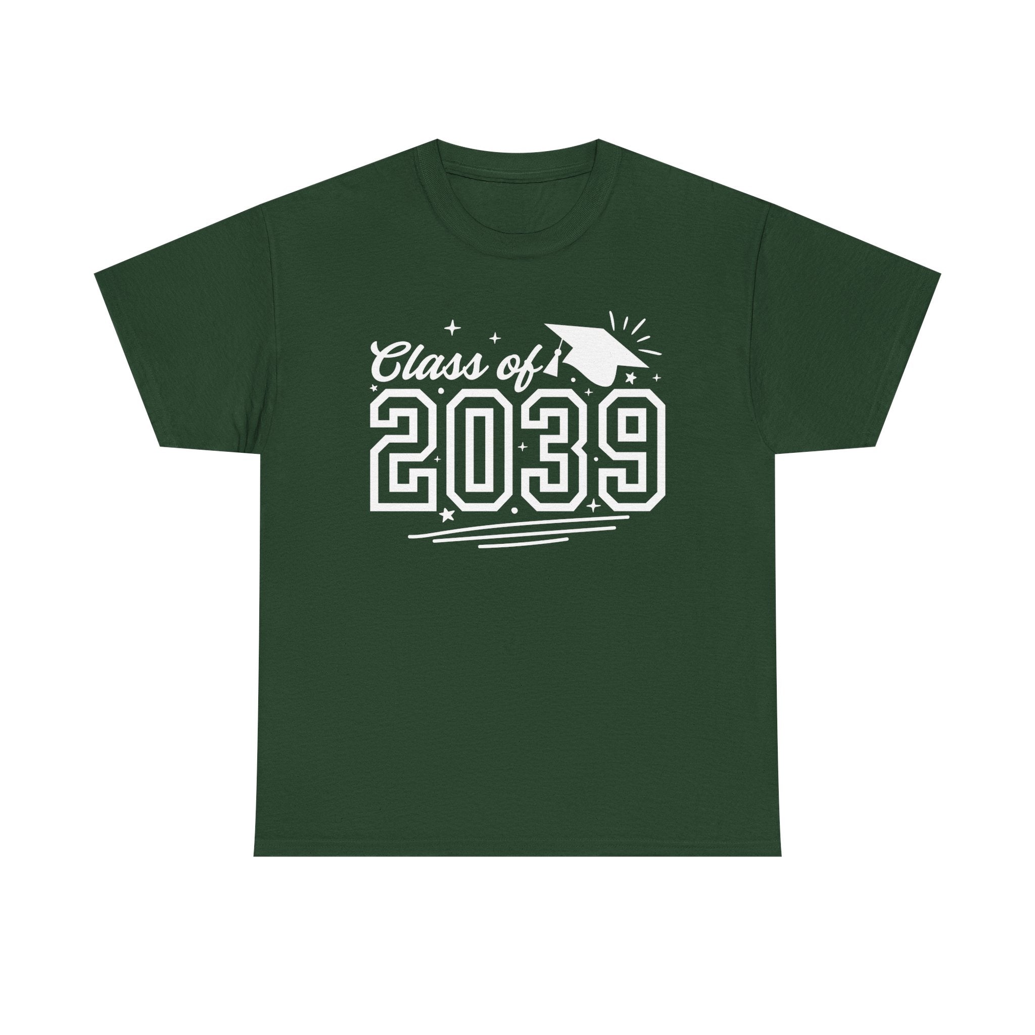 Class of 2039 Tee — Graduation Milestone Shirt (Includes Grade Progression Back)