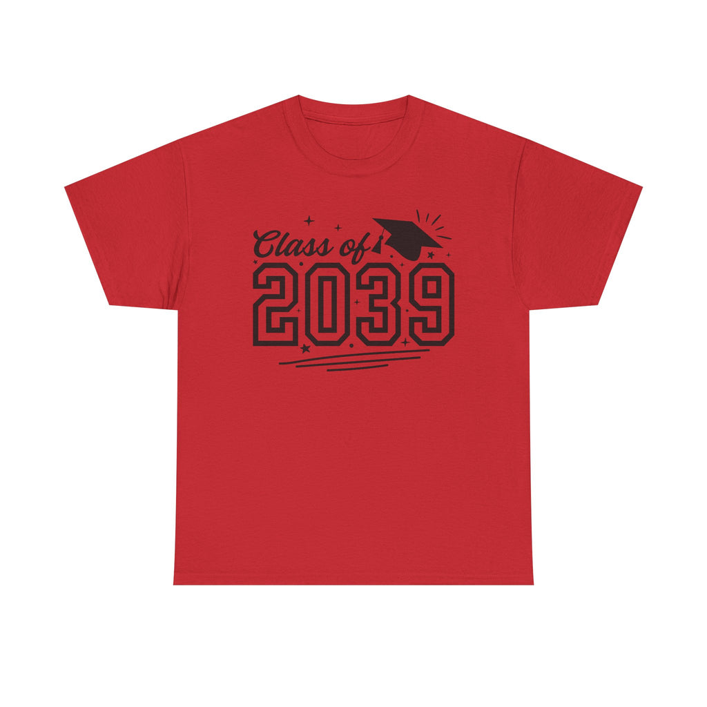 Class of 2039 T-Shirt — Kids Graduation Tee with Cap Graphic