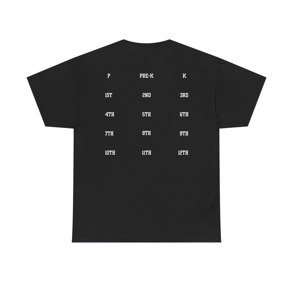 Class of 2039 Tee — Graduation Milestone Shirt (Includes Grade Progression Back)
