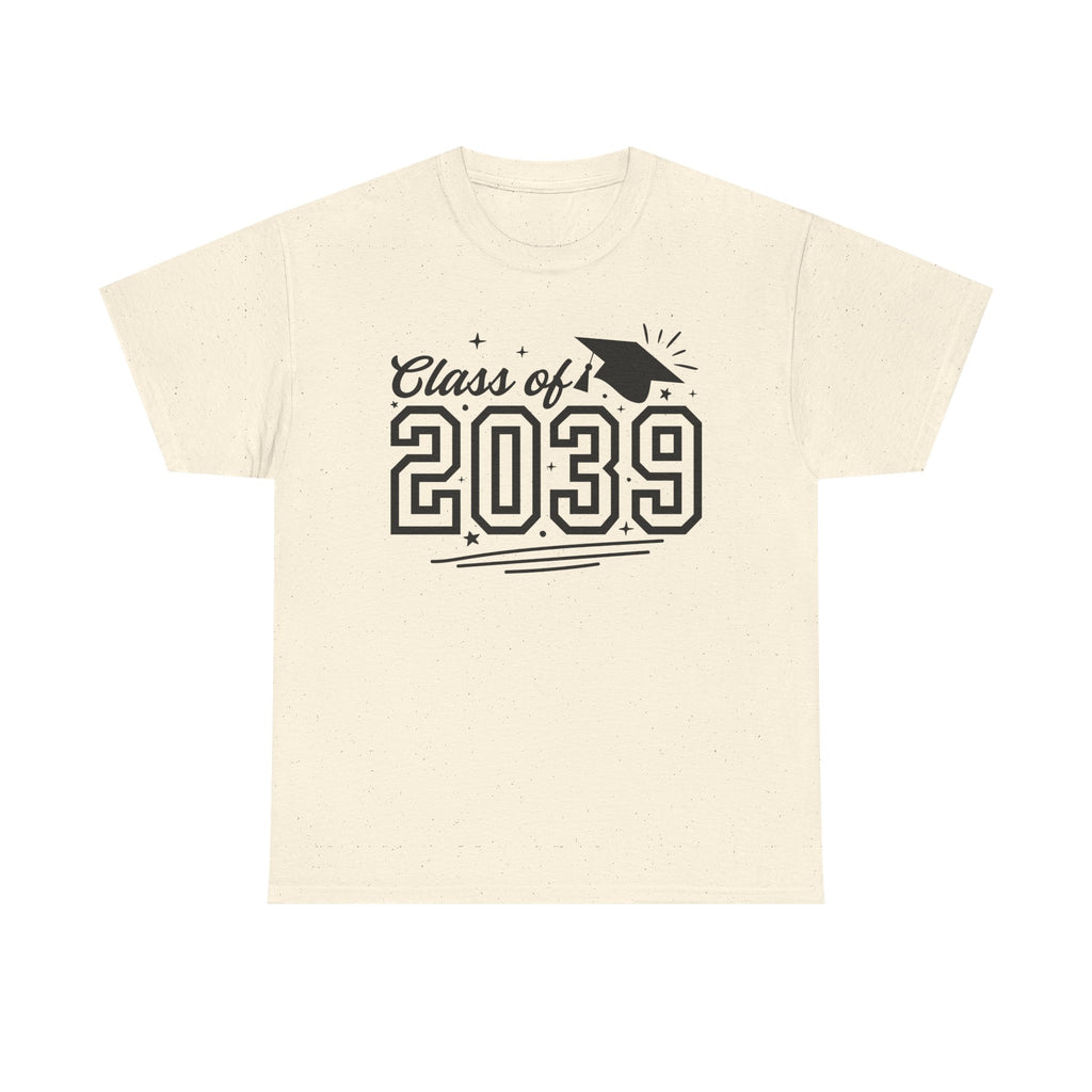 Class of 2039 T-Shirt — Kids Graduation Tee with Cap Graphic
