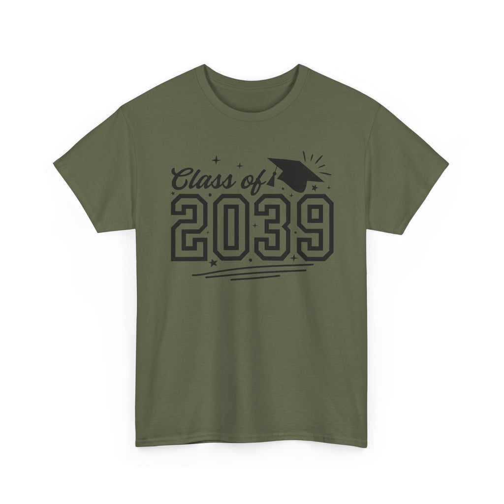 Class of 2039 T-Shirt — Kids Graduation Tee with Cap Graphic