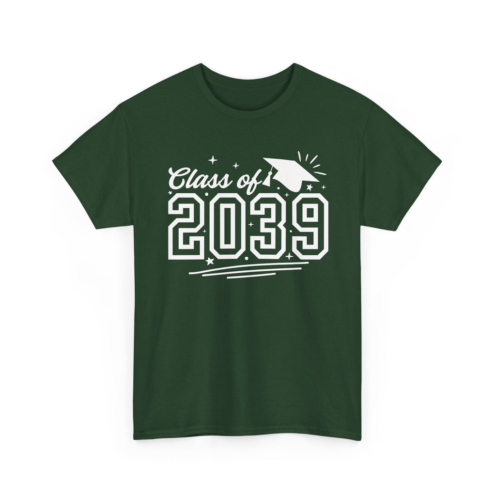 Class of 2039 Tee — Graduation Milestone Shirt (Includes Grade Progression Back)