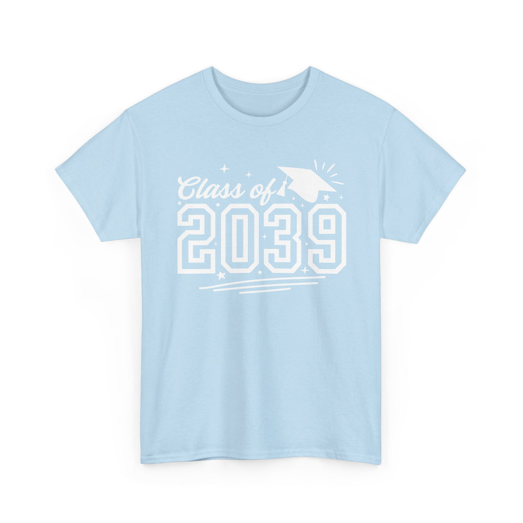 Class of 2039 Tee — Graduation Milestone Shirt (Includes Grade Progression Back)
