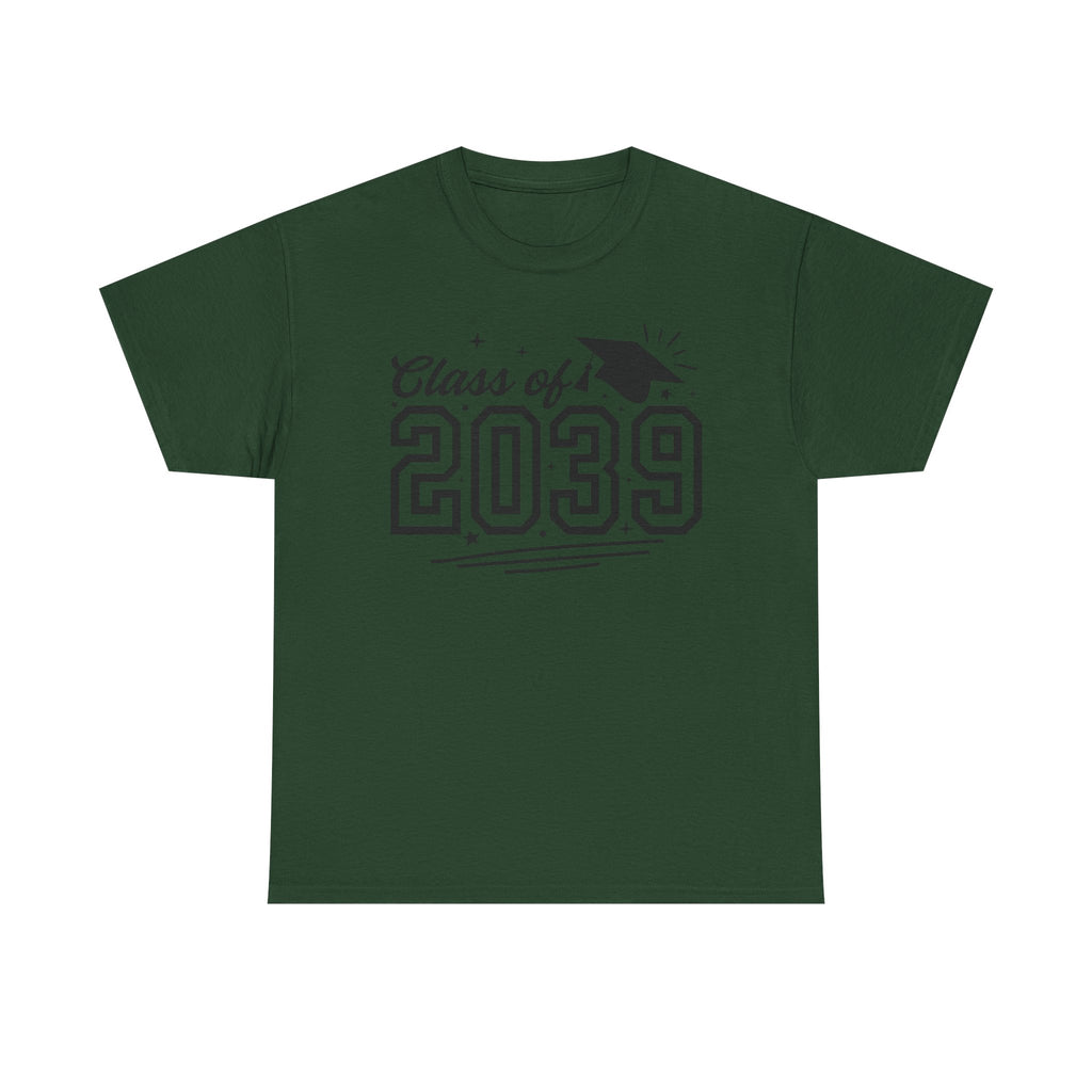 Class of 2039 T-Shirt — Kids Graduation Tee with Cap Graphic