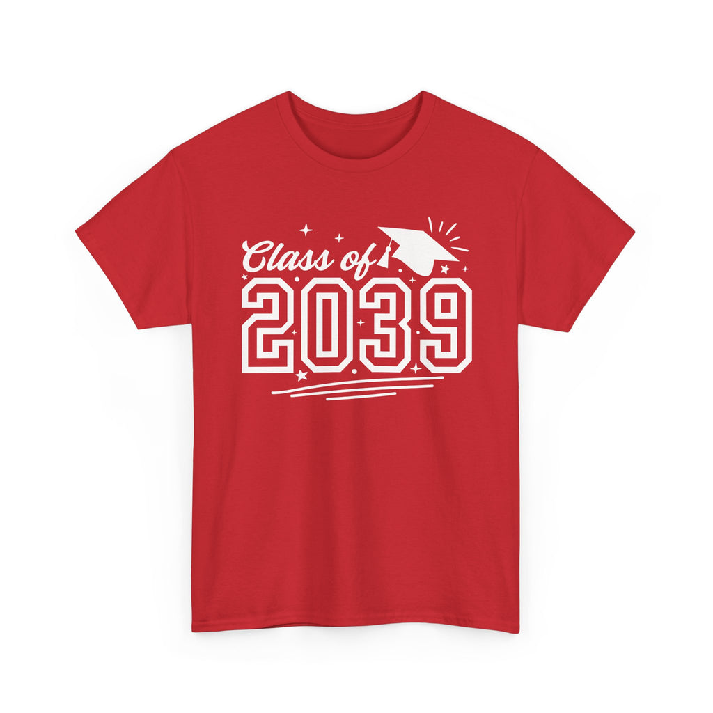 Class of 2039 Tee — Graduation Milestone Shirt (Includes Grade Progression Back)