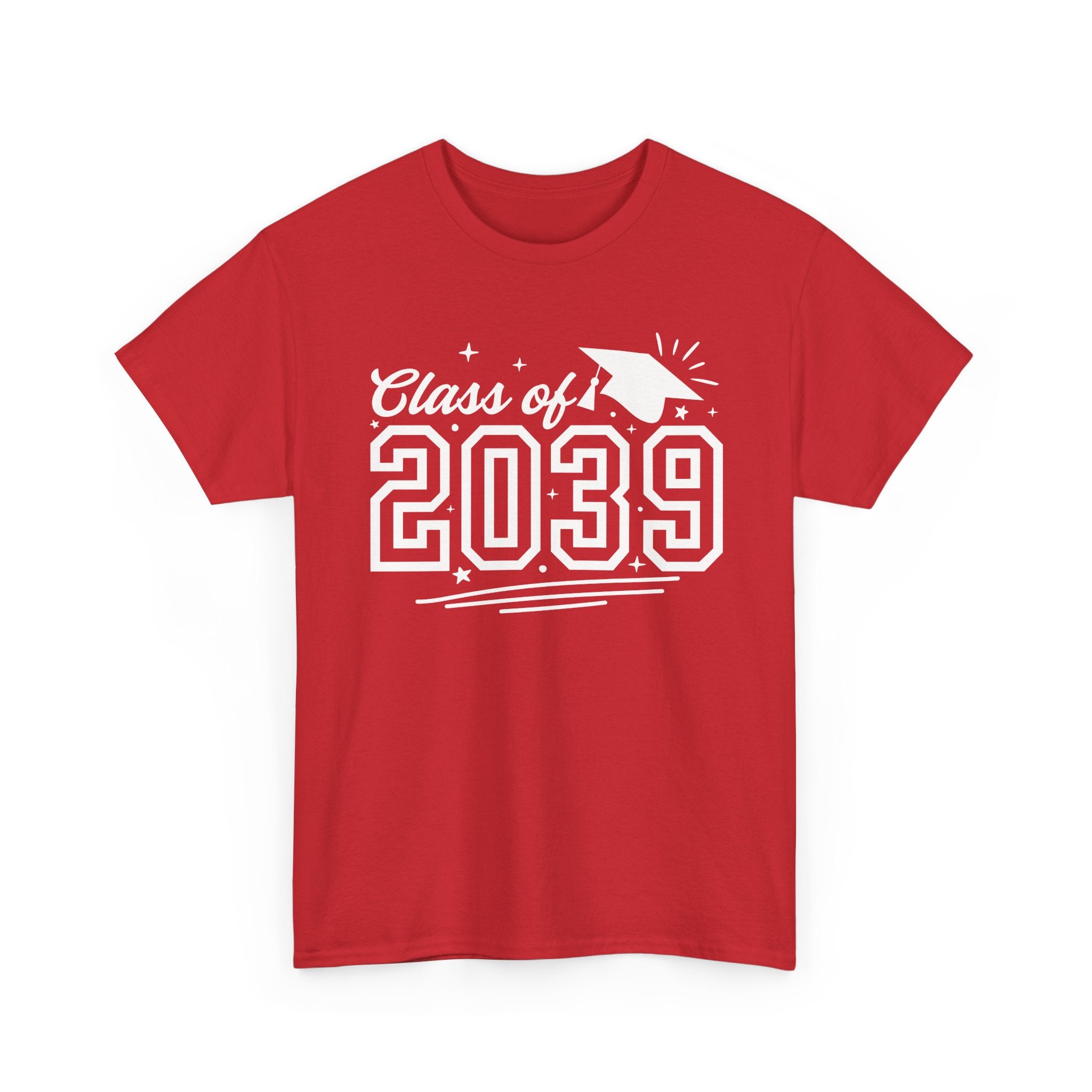 Class of 2039 Tee — Graduation Milestone Shirt (Includes Grade Progression Back)