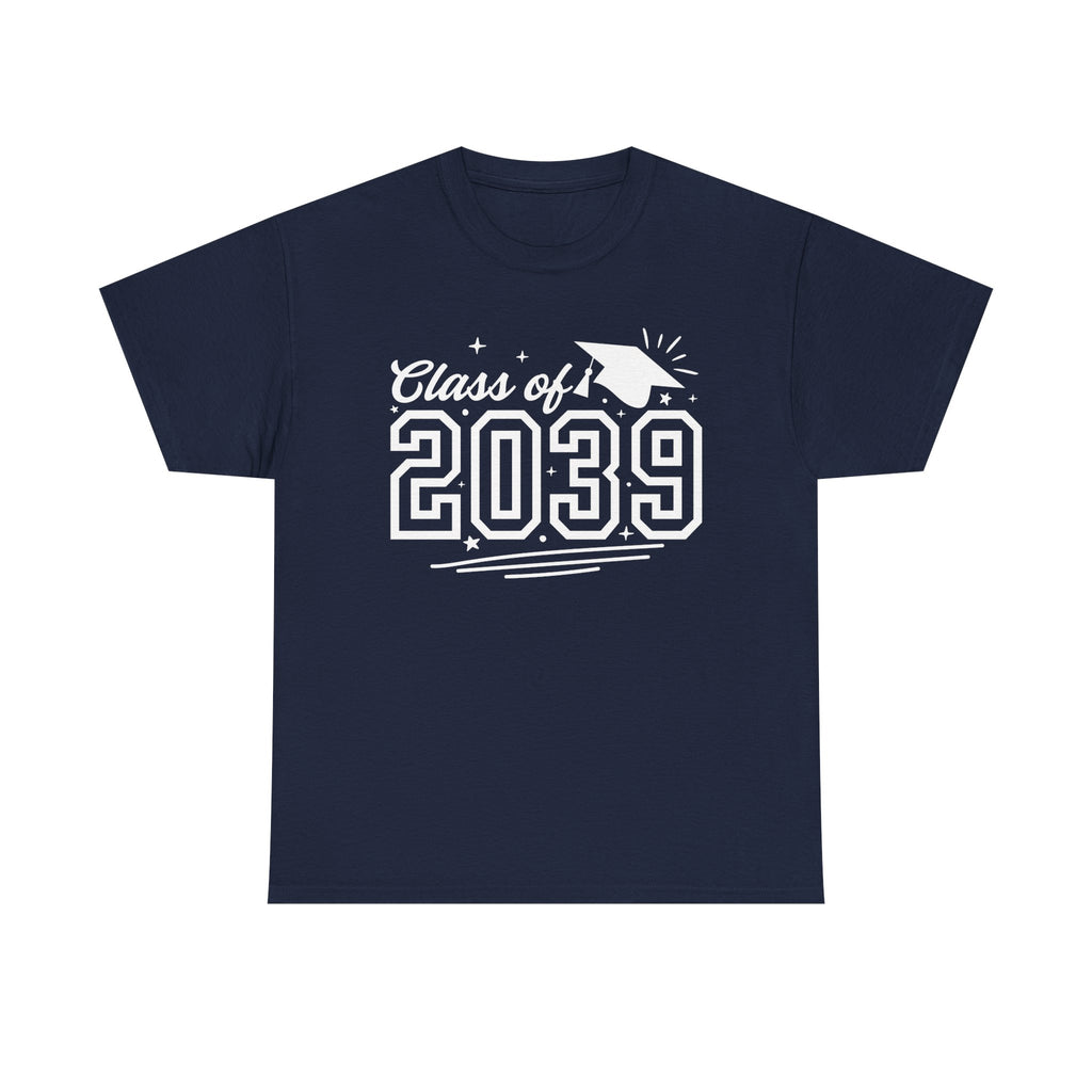 Class of 2039 Tee — Graduation Milestone Shirt (Includes Grade Progression Back)