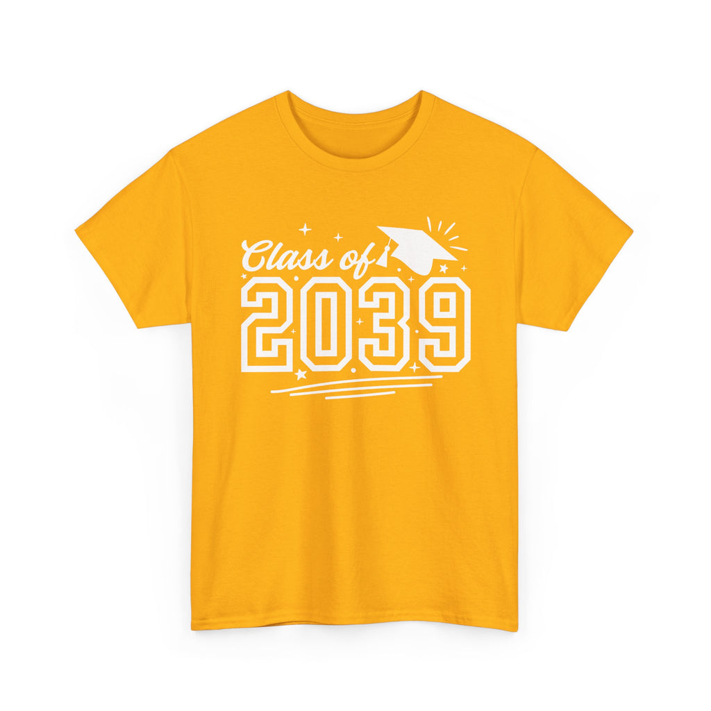 Class of 2039 Tee — Graduation Milestone Shirt (Includes Grade Progression Back)