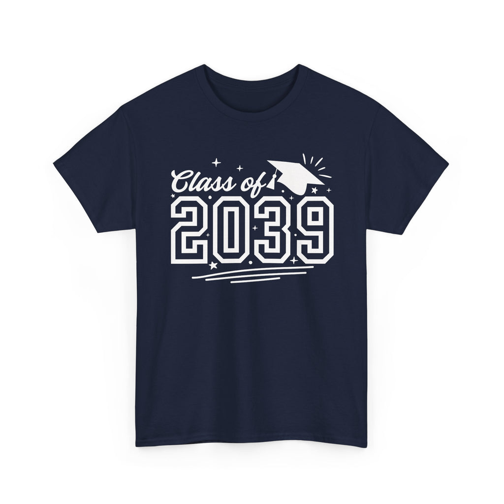 Class of 2039 Tee — Graduation Milestone Shirt (Includes Grade Progression Back)