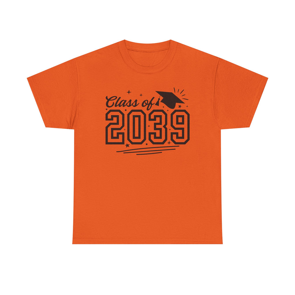 Class of 2039 T-Shirt — Kids Graduation Tee with Cap Graphic