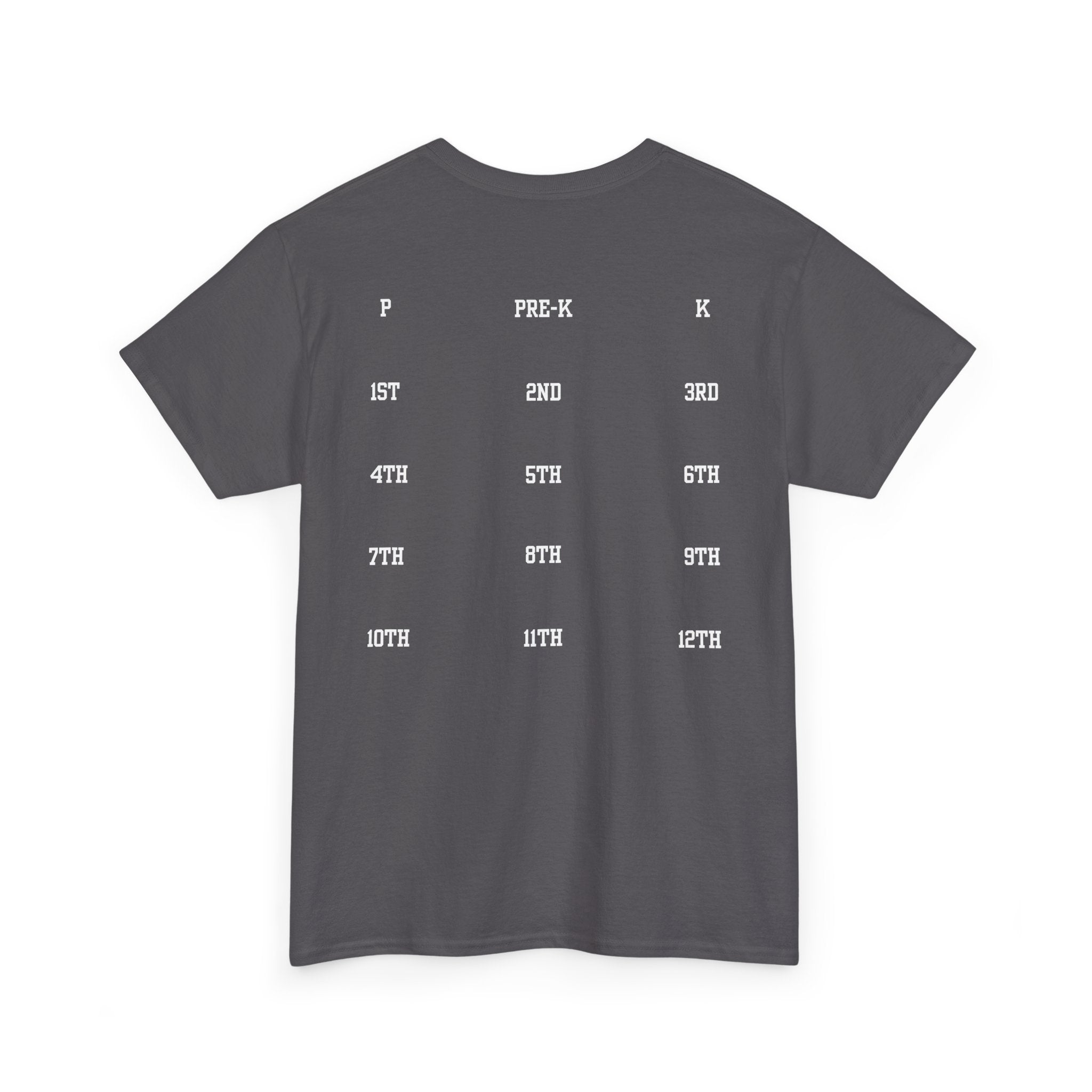 Class of 2039 Tee — Graduation Milestone Shirt (Includes Grade Progression Back)