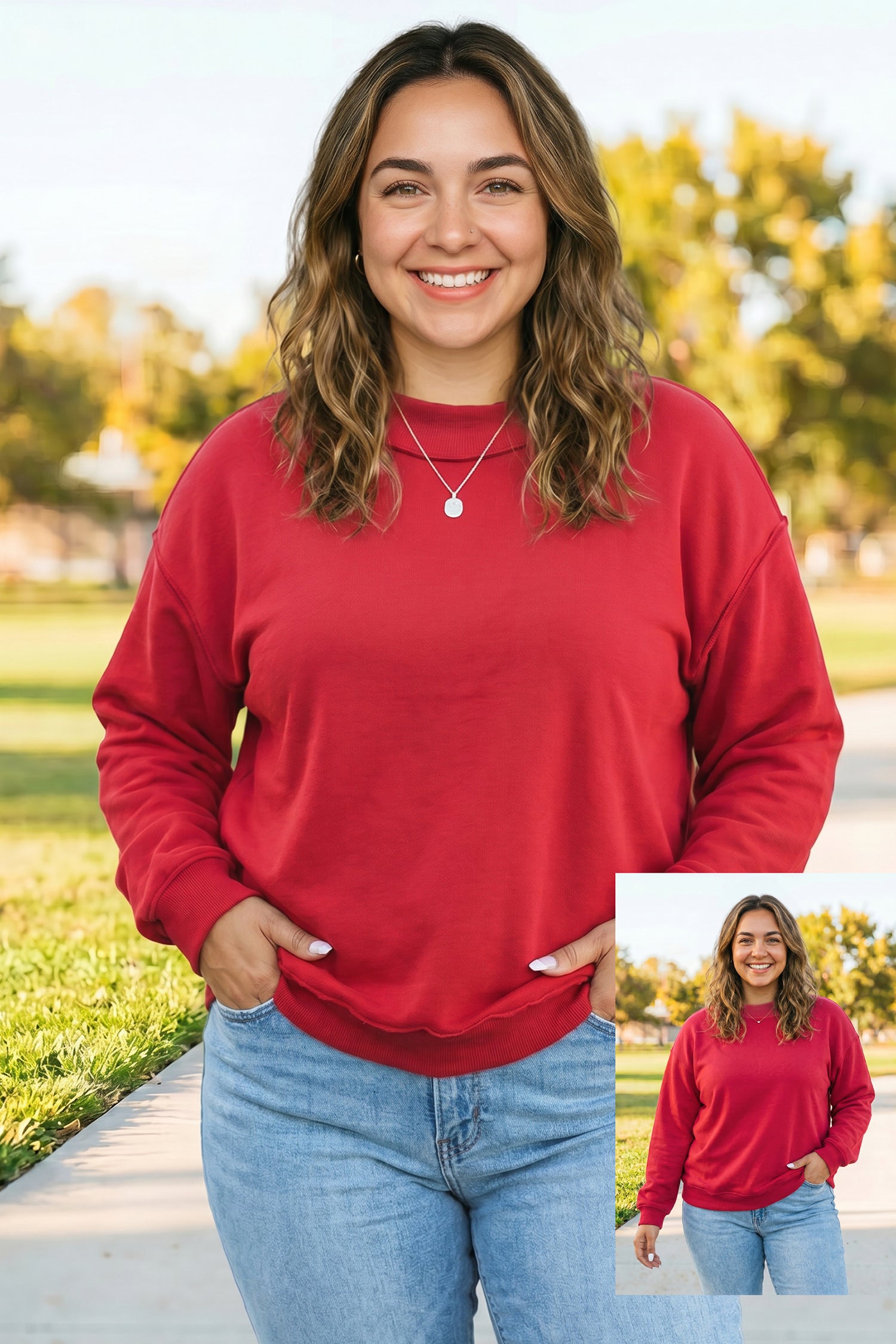 Light Grey Exposed Seam Detail Reversible Double Wear Plus Size Sweatshirt