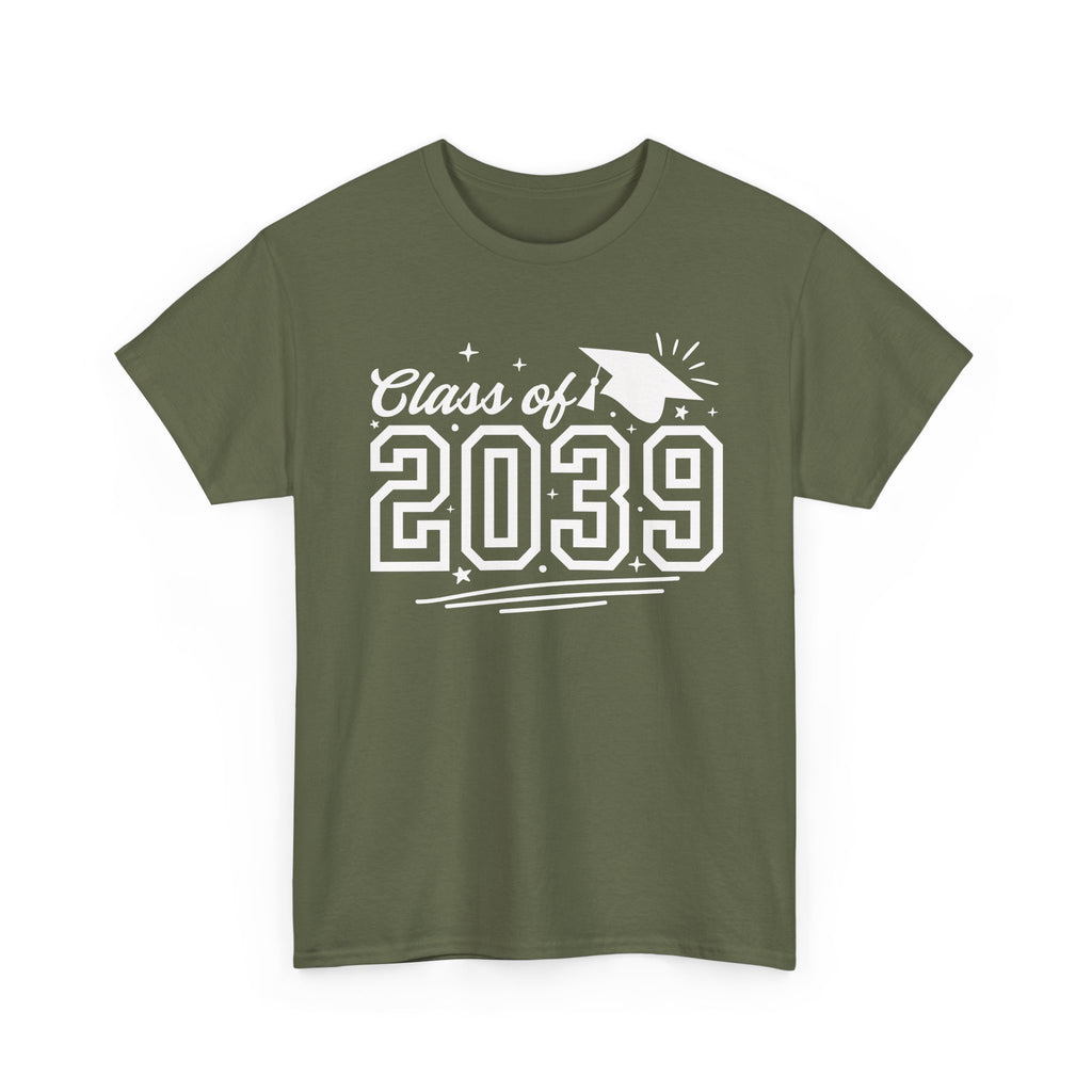 Class of 2039 Tee — Graduation Milestone Shirt (Includes Grade Progression Back)