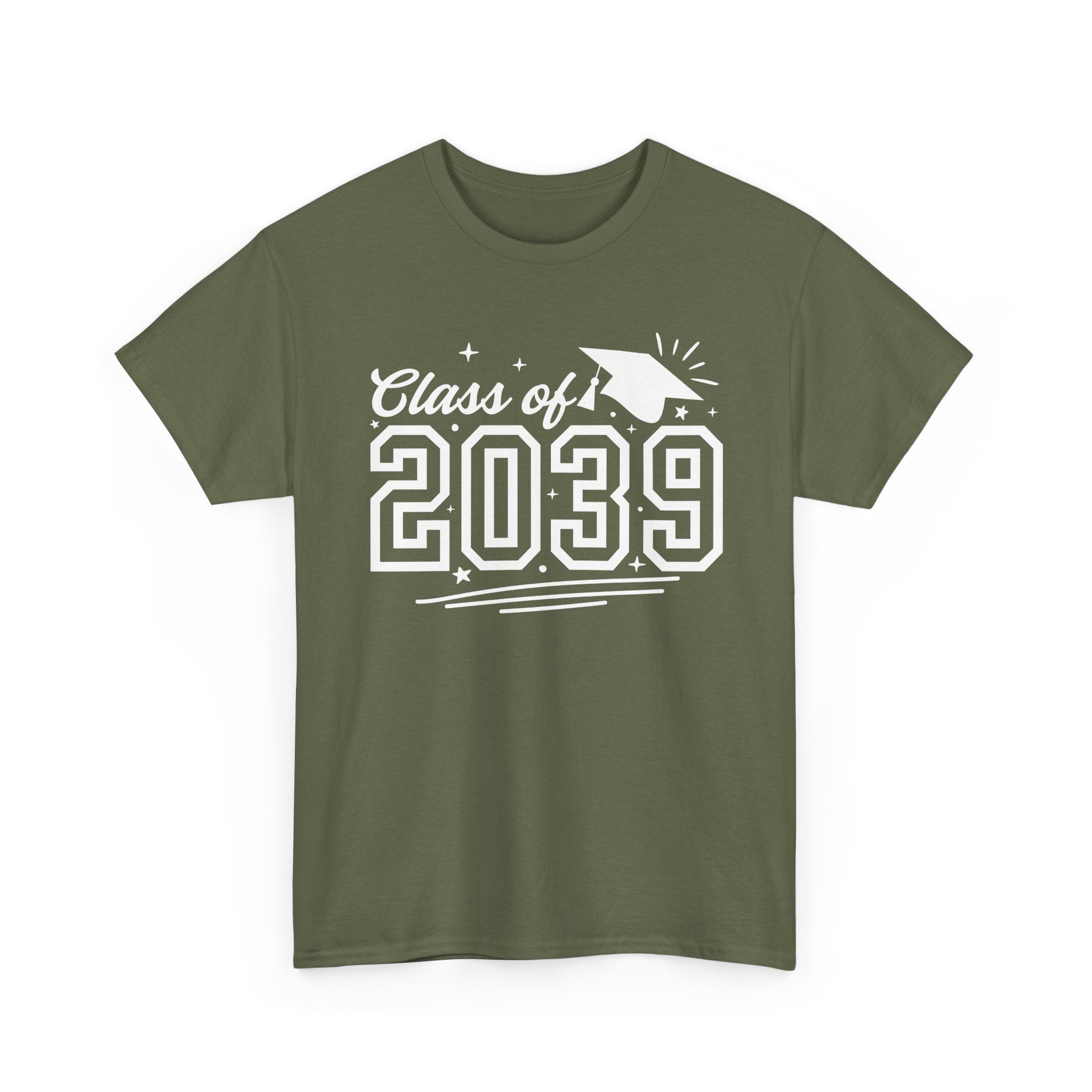 Class of 2039 Tee — Graduation Milestone Shirt (Includes Grade Progression Back)