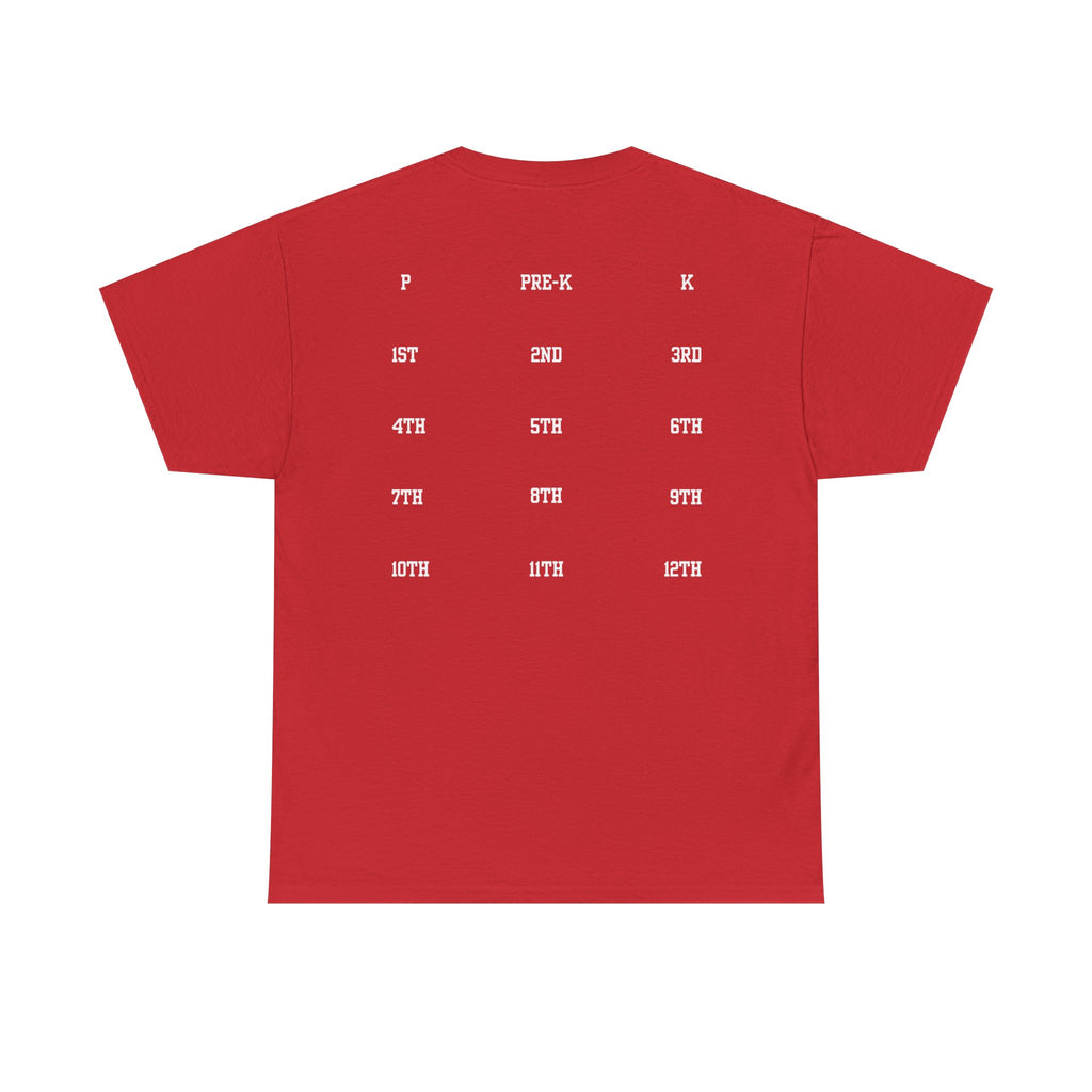 Class of 2039 Tee — Graduation Milestone Shirt (Includes Grade Progression Back)