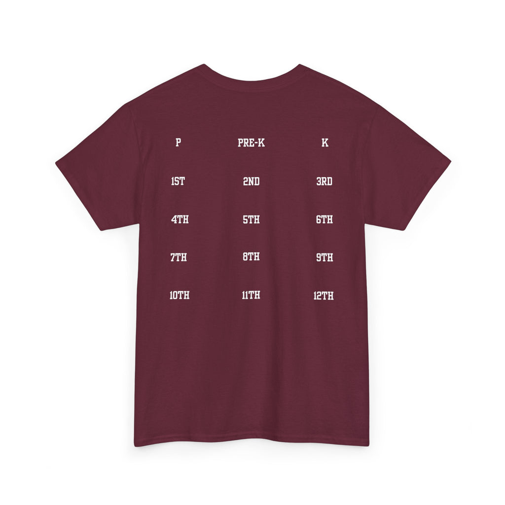 Class of 2039 Tee — Graduation Milestone Shirt (Includes Grade Progression Back)