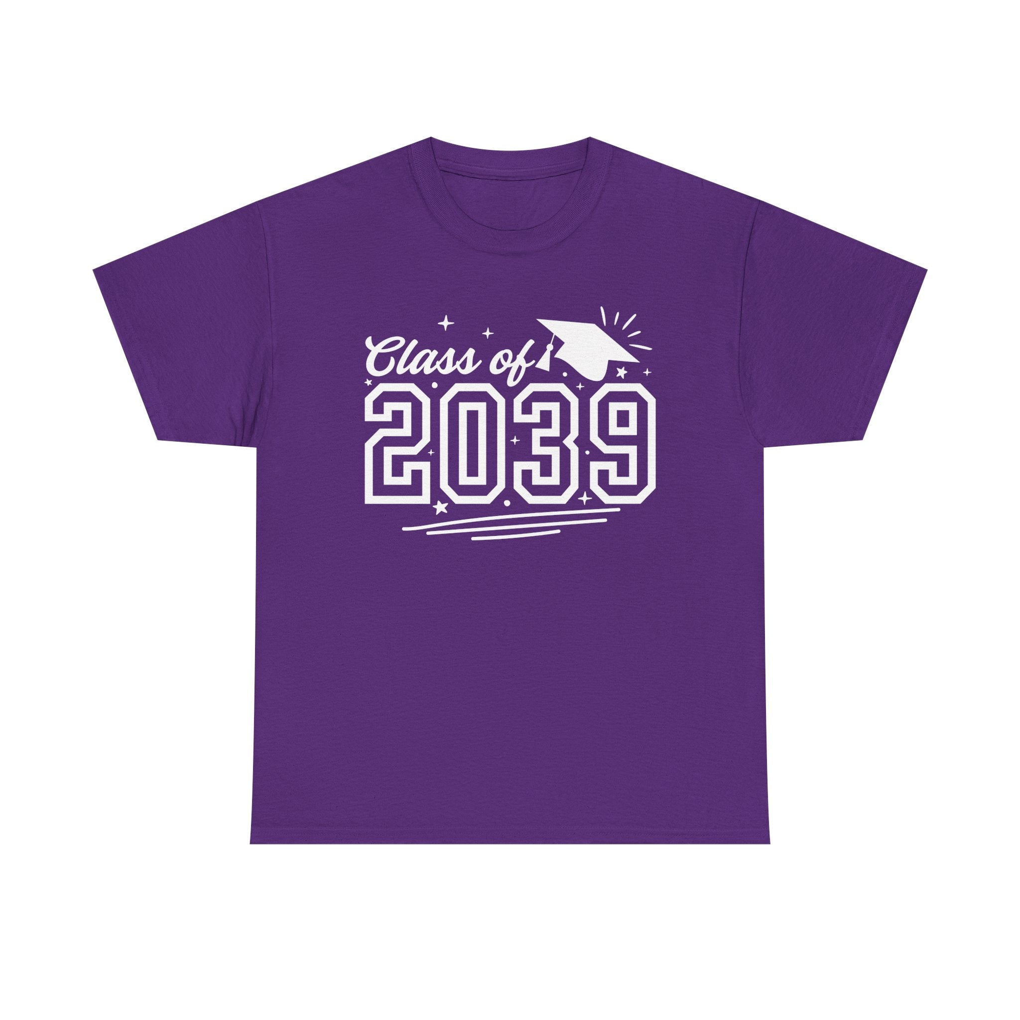 Class of 2039 Tee — Graduation Milestone Shirt (Includes Grade Progression Back)