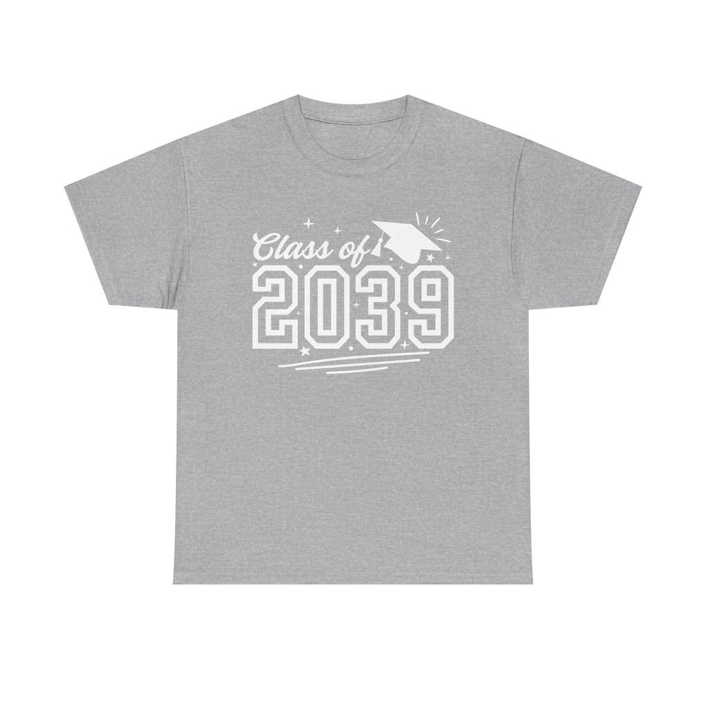 Class of 2039 Tee — Graduation Milestone Shirt (Includes Grade Progression Back)