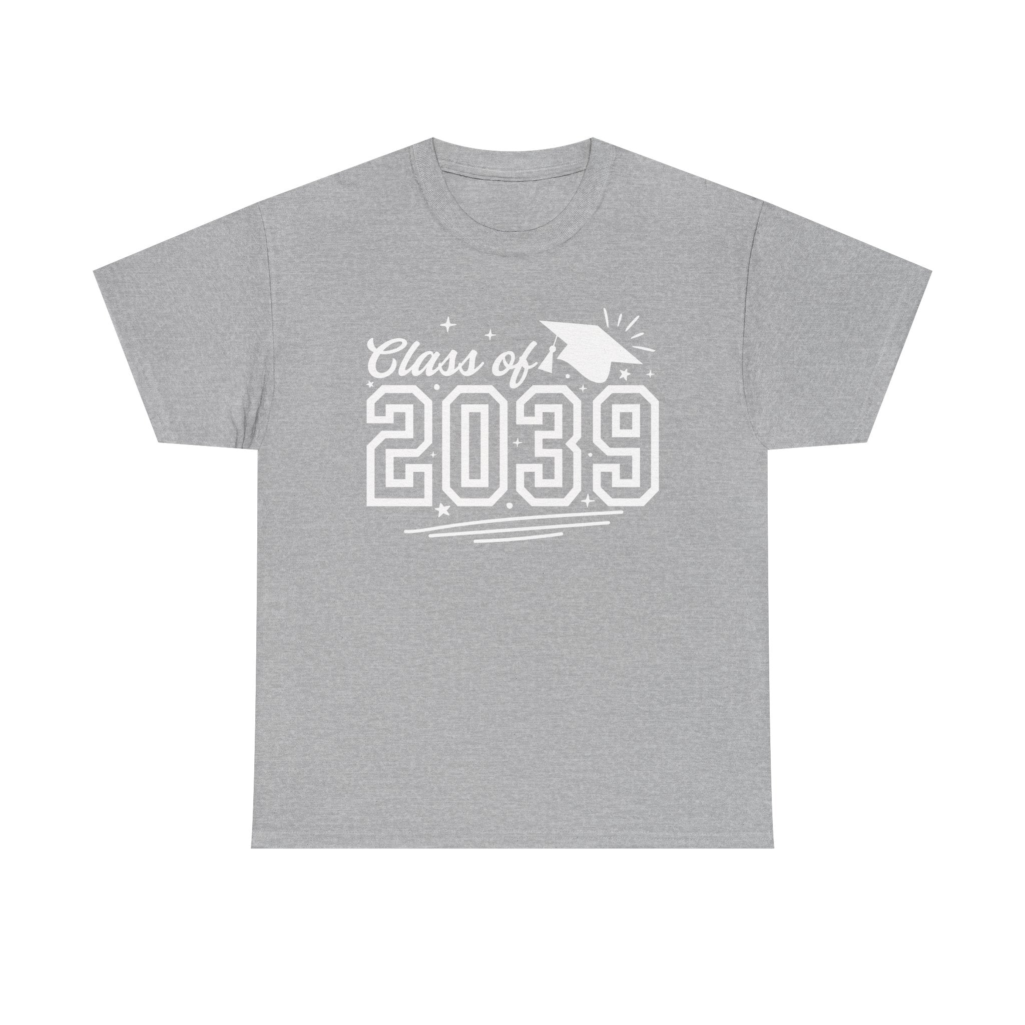 Class of 2039 Tee — Graduation Milestone Shirt (Includes Grade Progression Back)