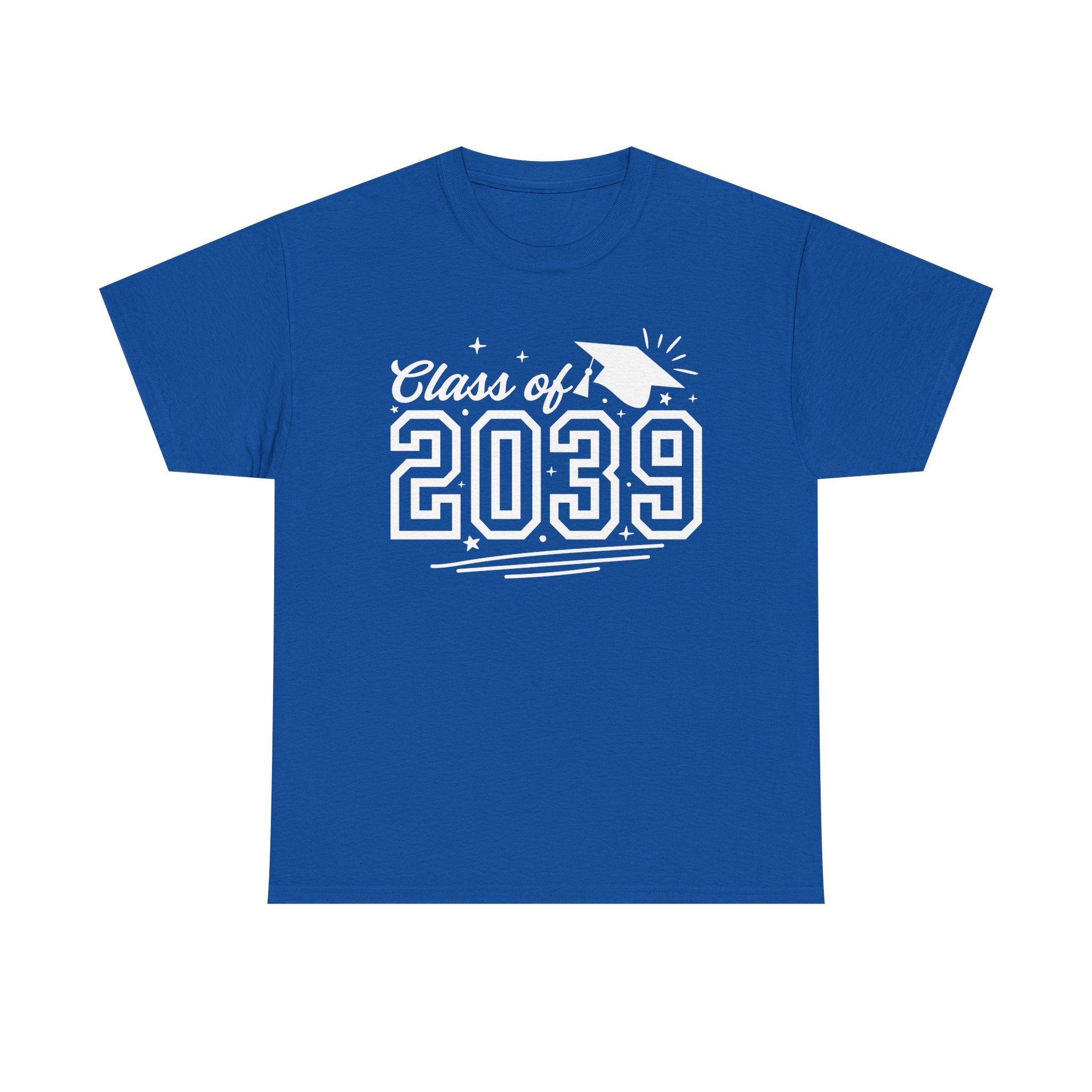 Class of 2039 Tee — Graduation Milestone Shirt (Includes Grade Progression Back)