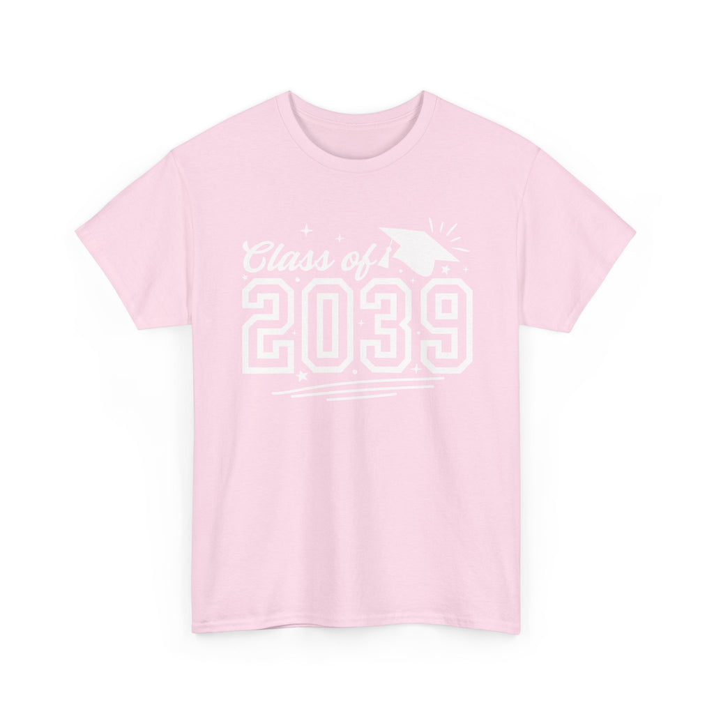 Class of 2039 Tee — Graduation Milestone Shirt (Includes Grade Progression Back)