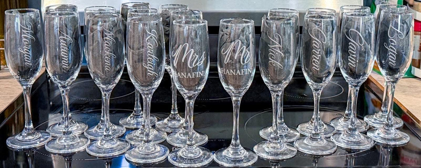 Personalized Champagne Glasses