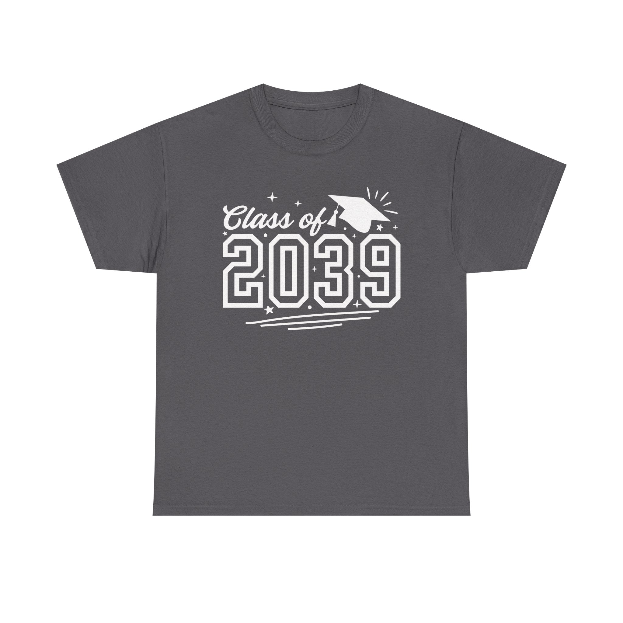 Class of 2039 Tee — Graduation Milestone Shirt (Includes Grade Progression Back)