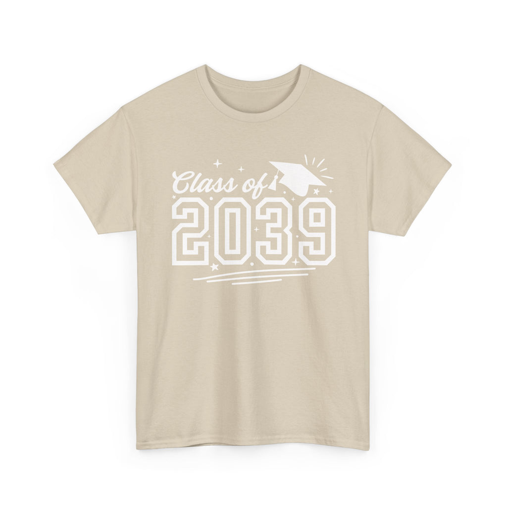 Class of 2039 Tee — Graduation Milestone Shirt (Includes Grade Progression Back)