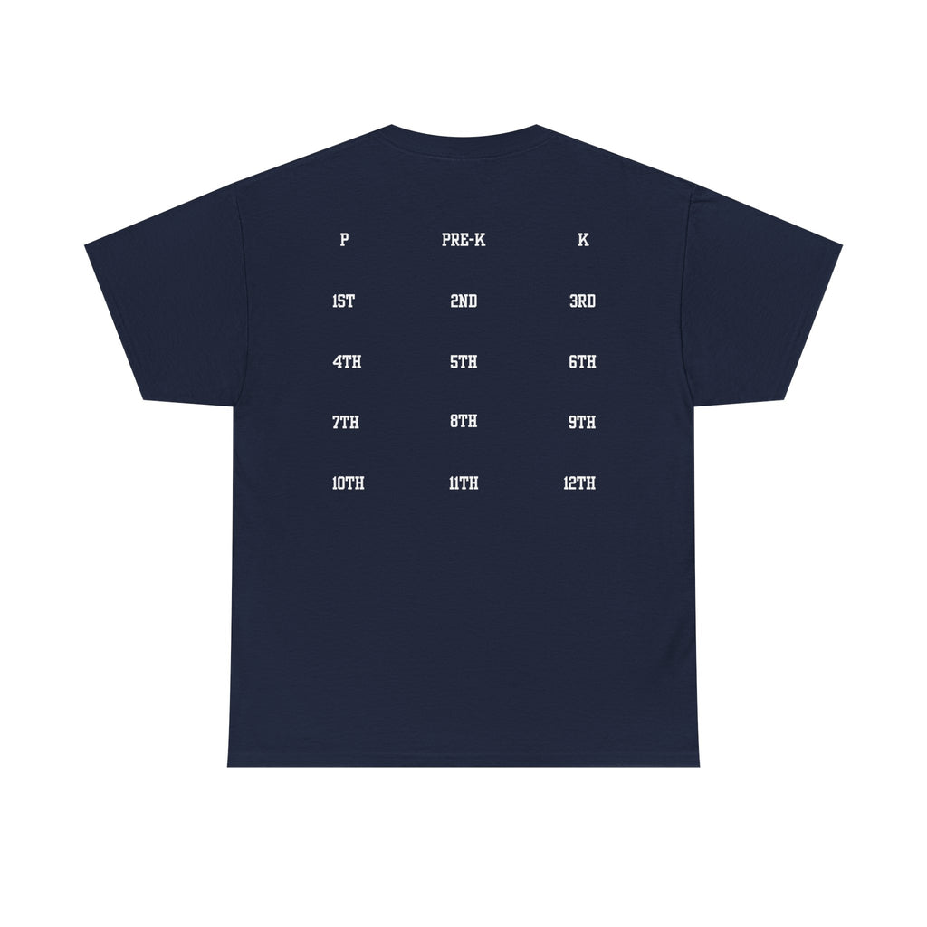 Class of 2039 Tee — Graduation Milestone Shirt (Includes Grade Progression Back)