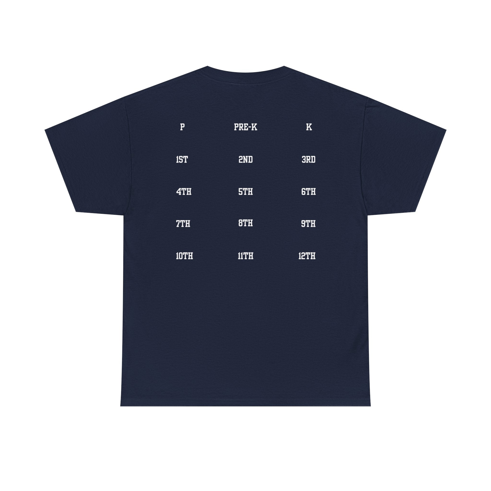 Class of 2039 Tee — Graduation Milestone Shirt (Includes Grade Progression Back)