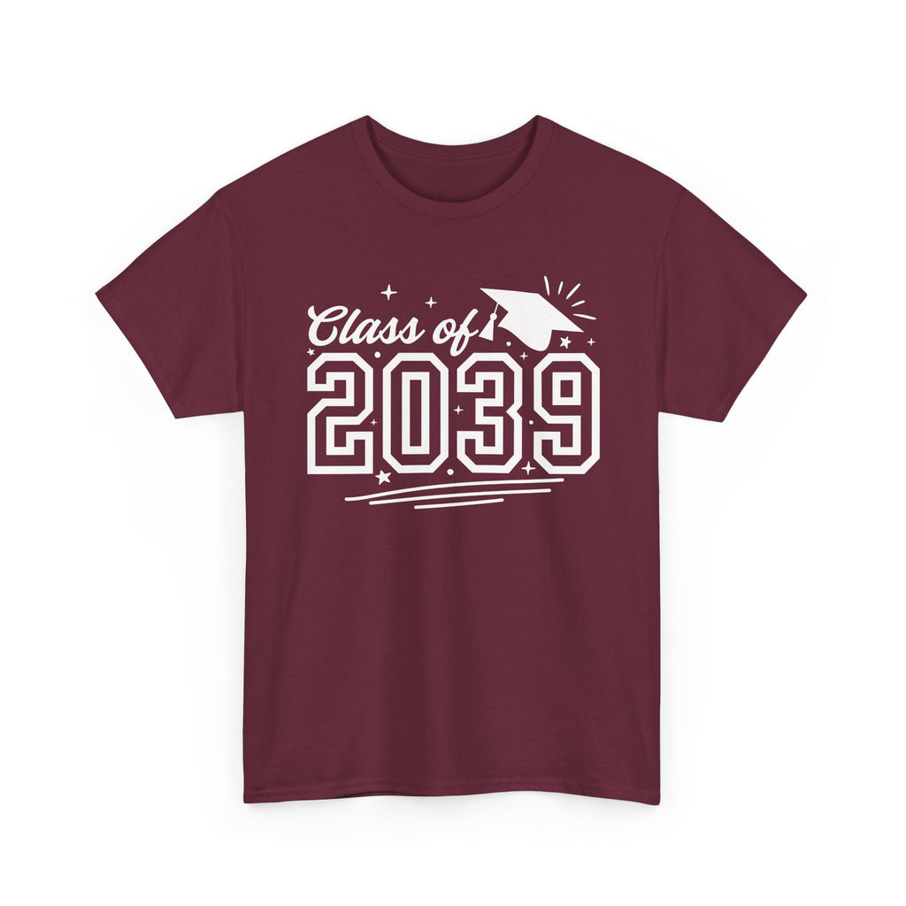 Class of 2039 Tee — Graduation Milestone Shirt (Includes Grade Progression Back)
