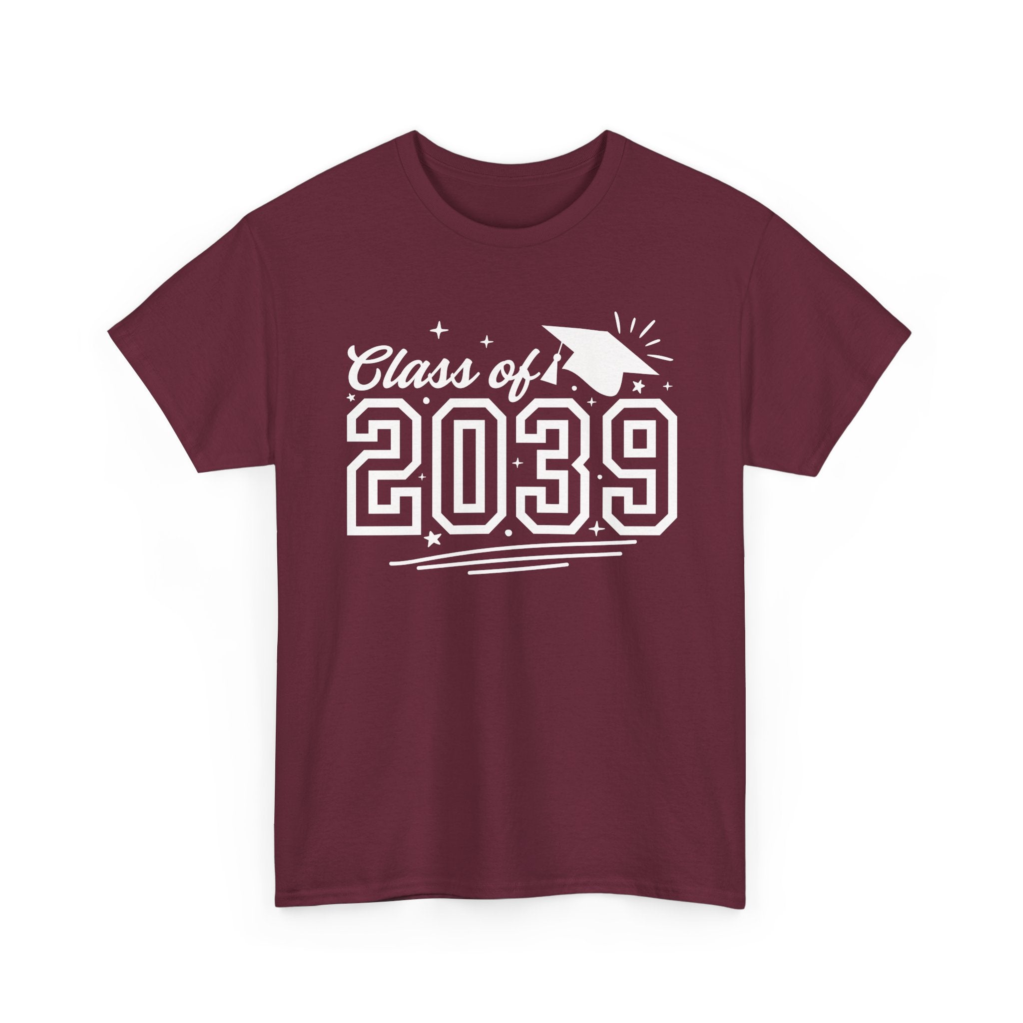 Class of 2039 Tee — Graduation Milestone Shirt (Includes Grade Progression Back)