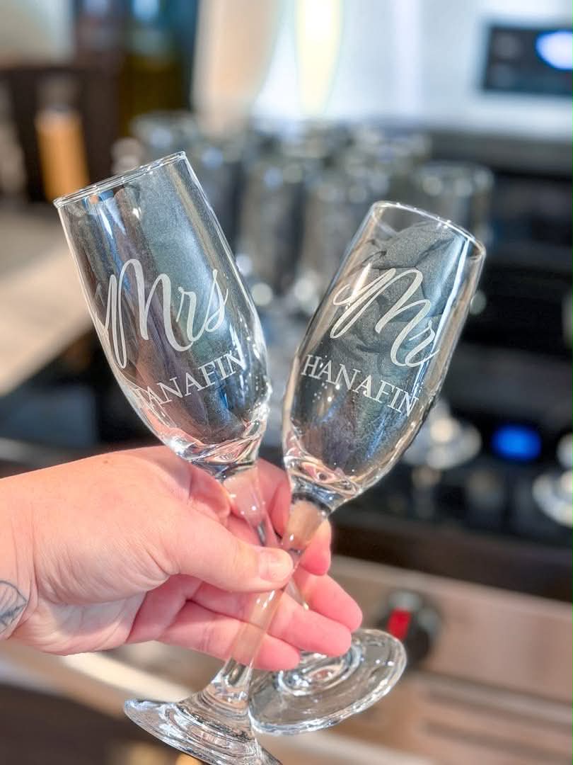 Personalized Champagne Glasses