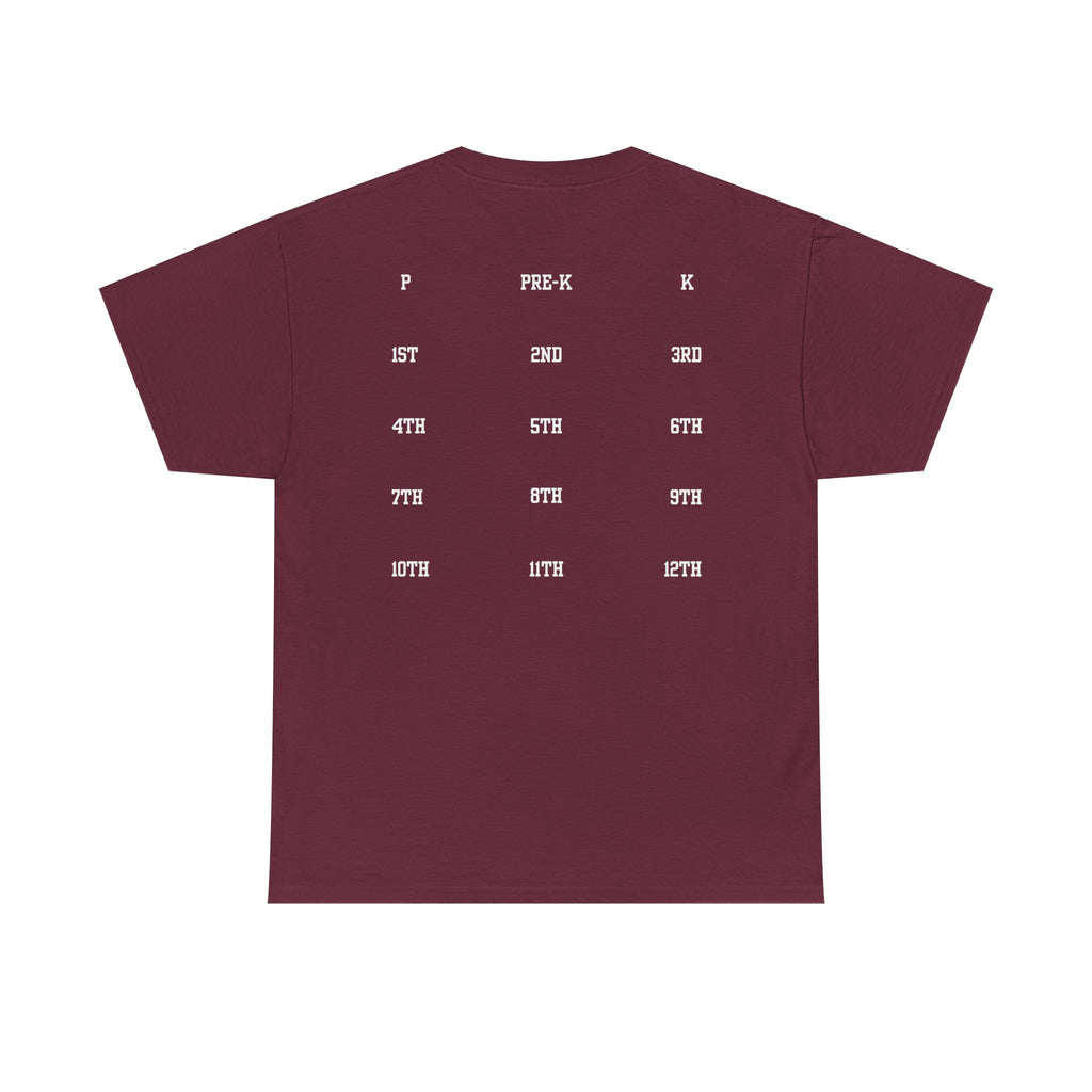 Class of 2039 Tee — Graduation Milestone Shirt (Includes Grade Progression Back)