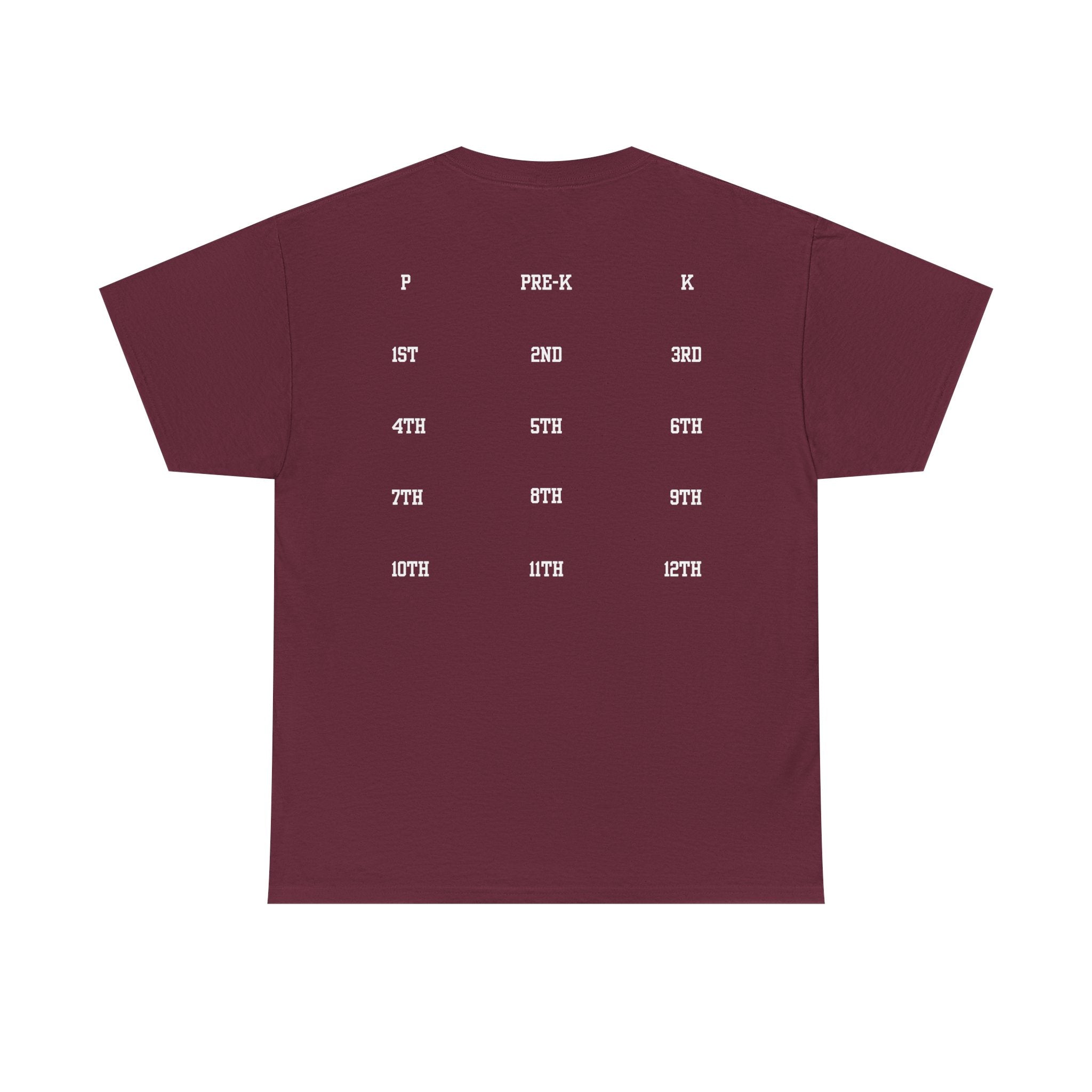 Class of 2039 Tee — Graduation Milestone Shirt (Includes Grade Progression Back)