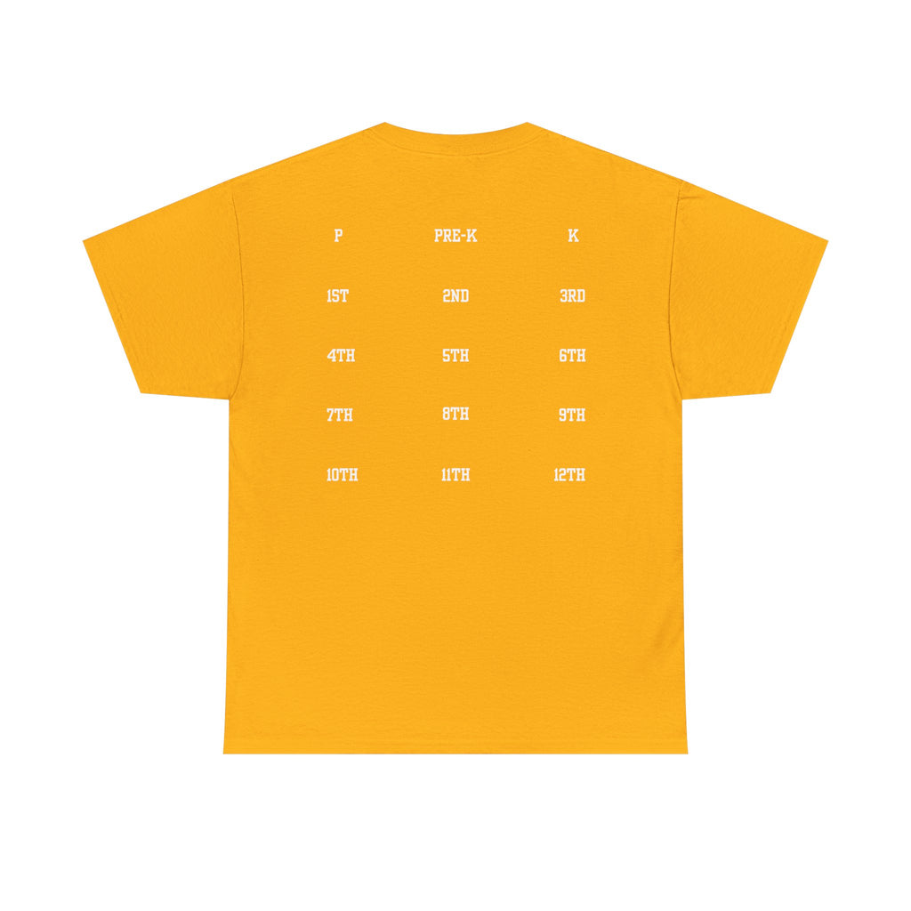 Class of 2039 Tee — Graduation Milestone Shirt (Includes Grade Progression Back)