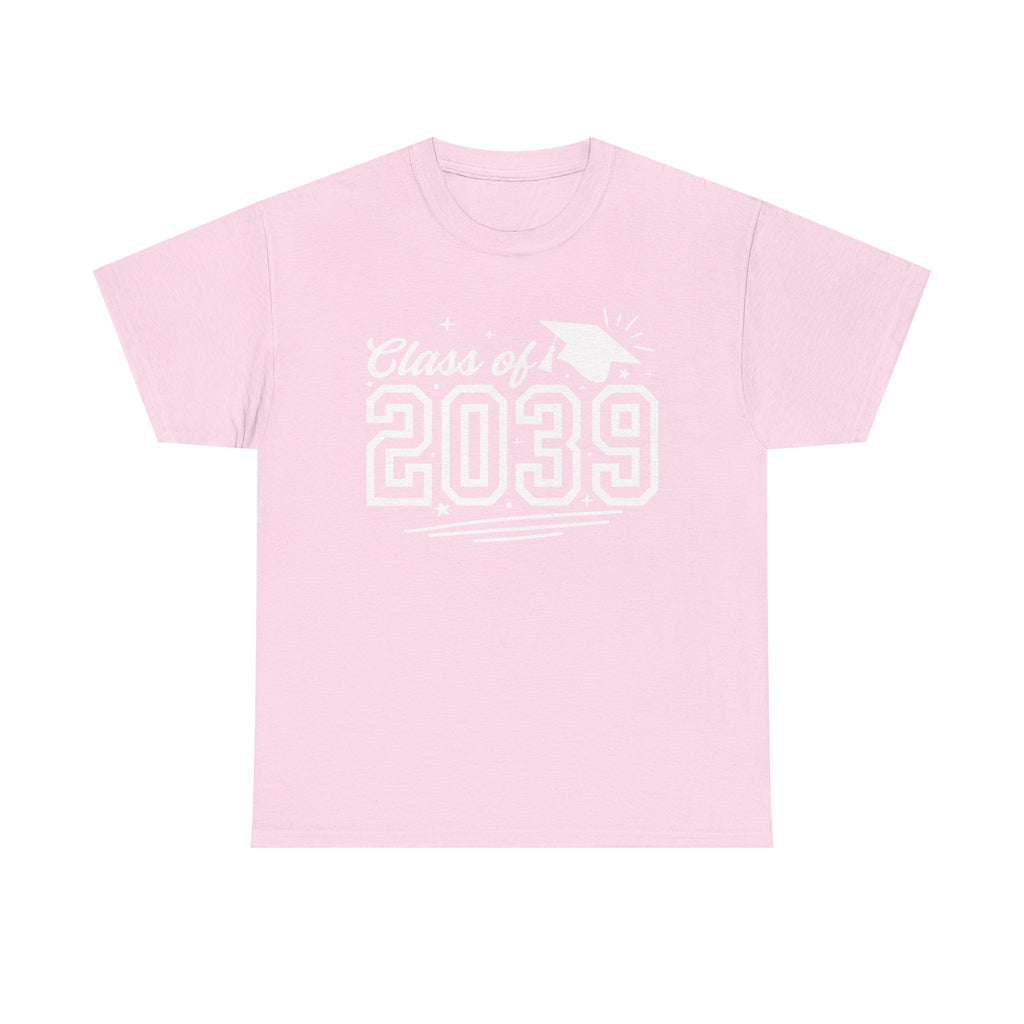 Class of 2039 Tee — Graduation Milestone Shirt (Includes Grade Progression Back)