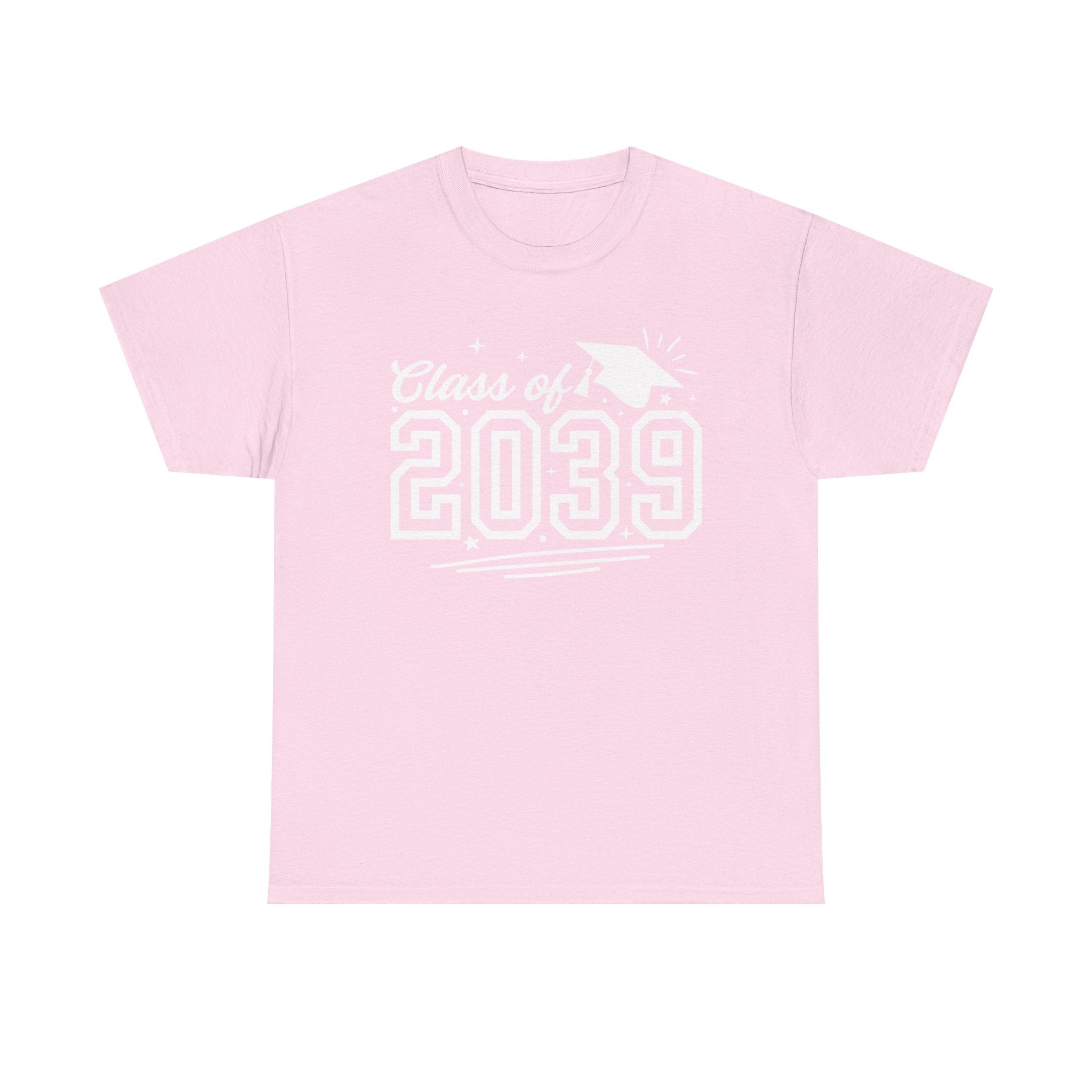 Class of 2039 Tee — Graduation Milestone Shirt (Includes Grade Progression Back)